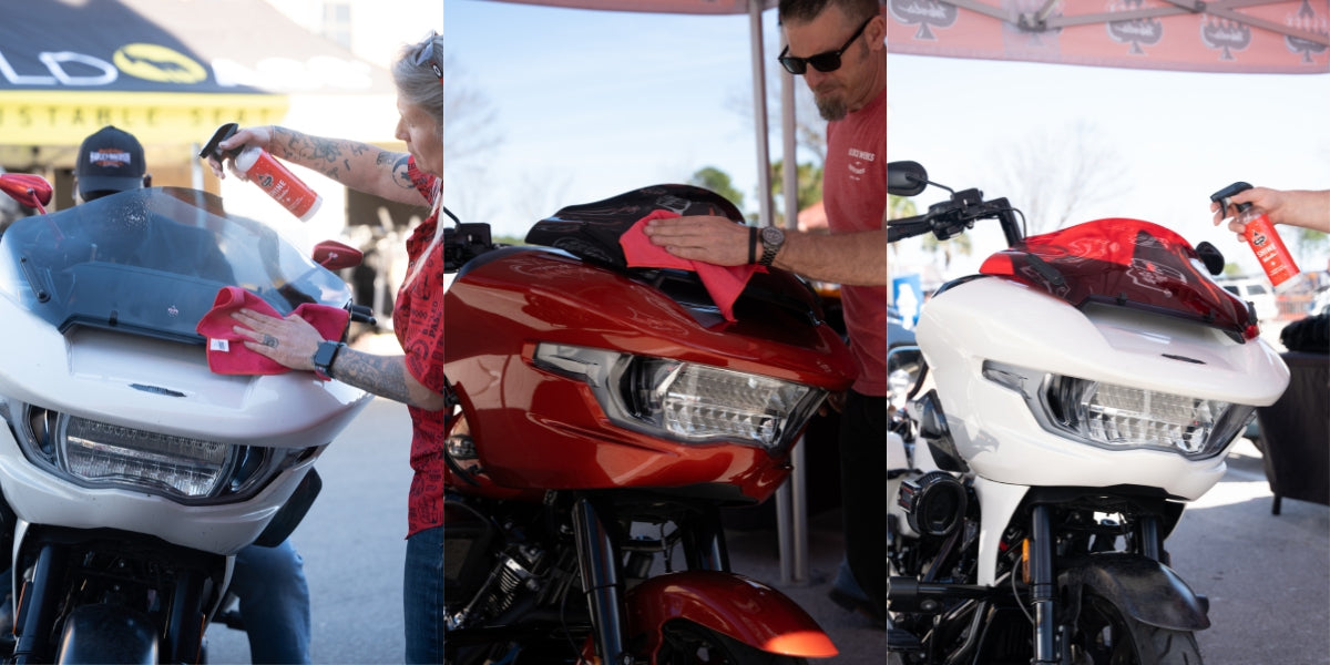 How to clean a motorcycle windshield
