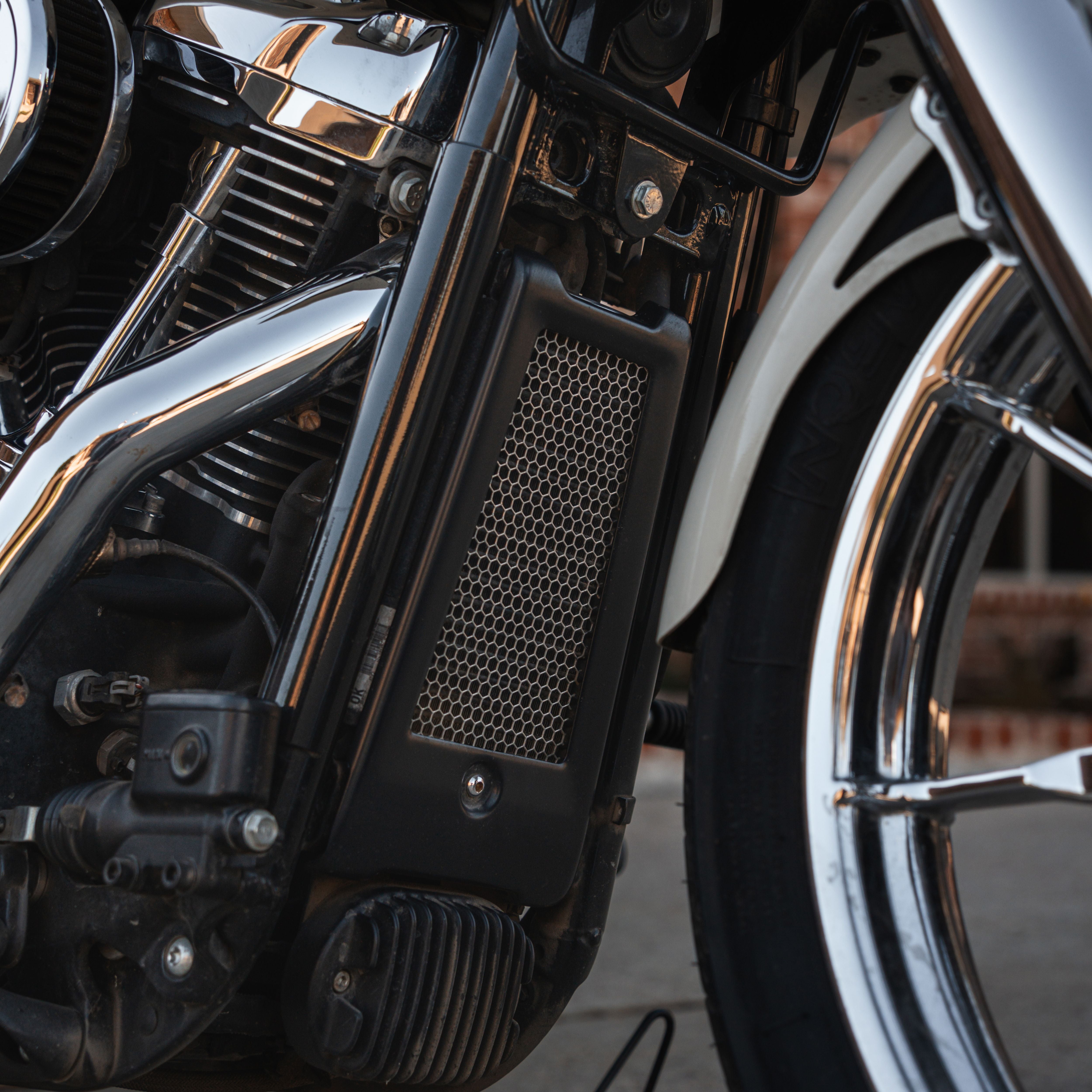 Chrome Oil Cooler Guard for Harley-Davidson® Softail Models(Chrome Insert)