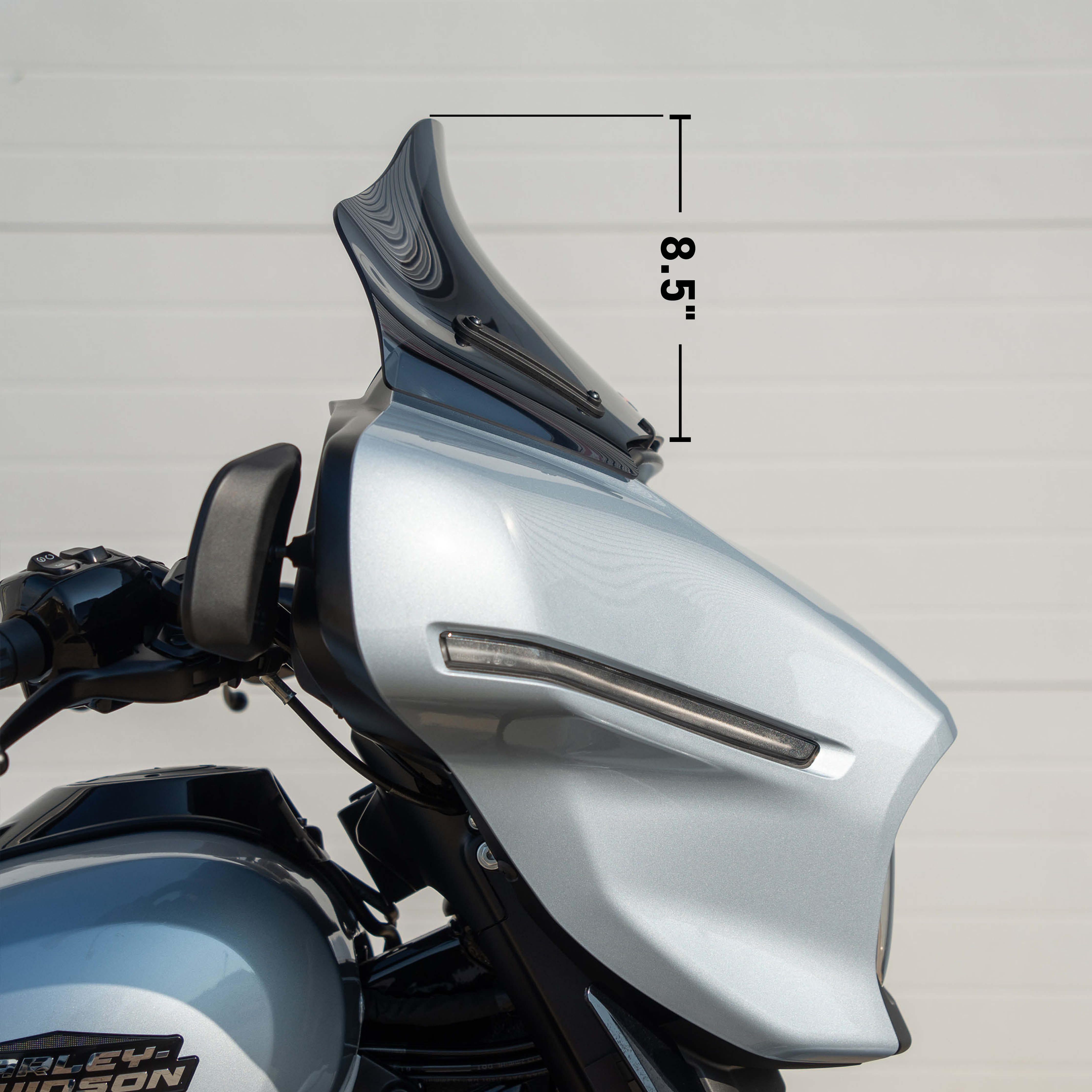 Windshield for Harley-Davidson 2023.5-2024 FLH (10" Dark Smoke with vertical height measurement)