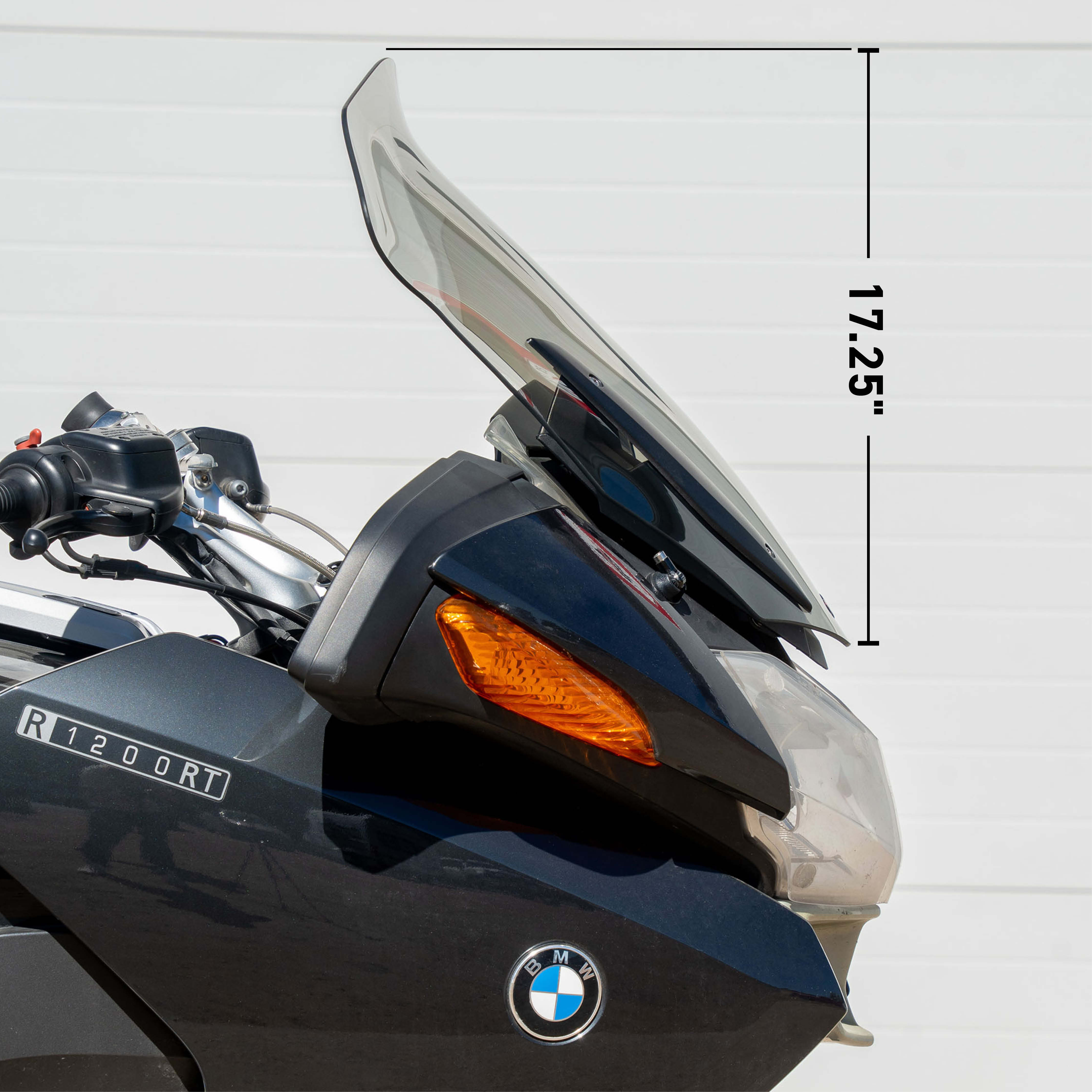 Motorcycle Windscreen for BMW R 1200 RT, 2005-2013 (Tint with vertical height measurement)