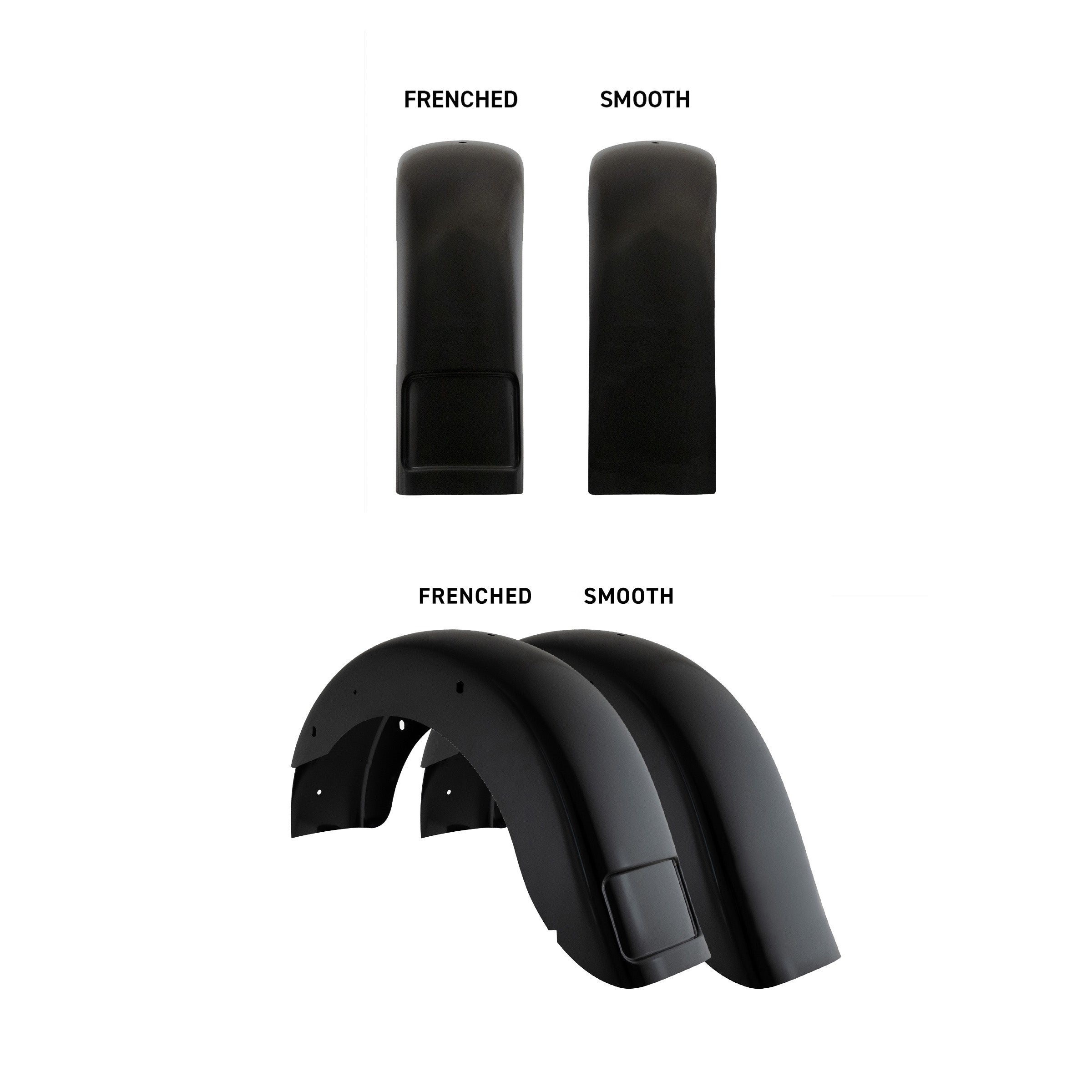 Benchmark Rear Fenders for Harley-Davidson 1997-2008 FL Touring Motorcycles(PB Rear Fender Options)