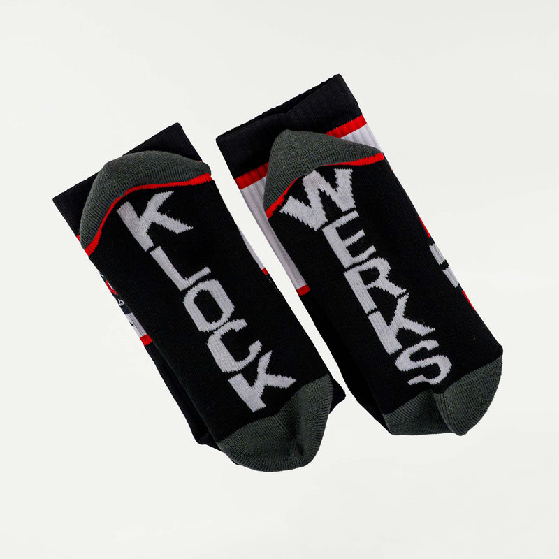Klock Werks Socks Black with White Spade Band (Black with White Spade Band - Sole)