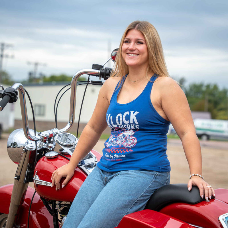 Worldwide Passion Women's Racerback Tank Royal Blue (Red, White, and Blue)