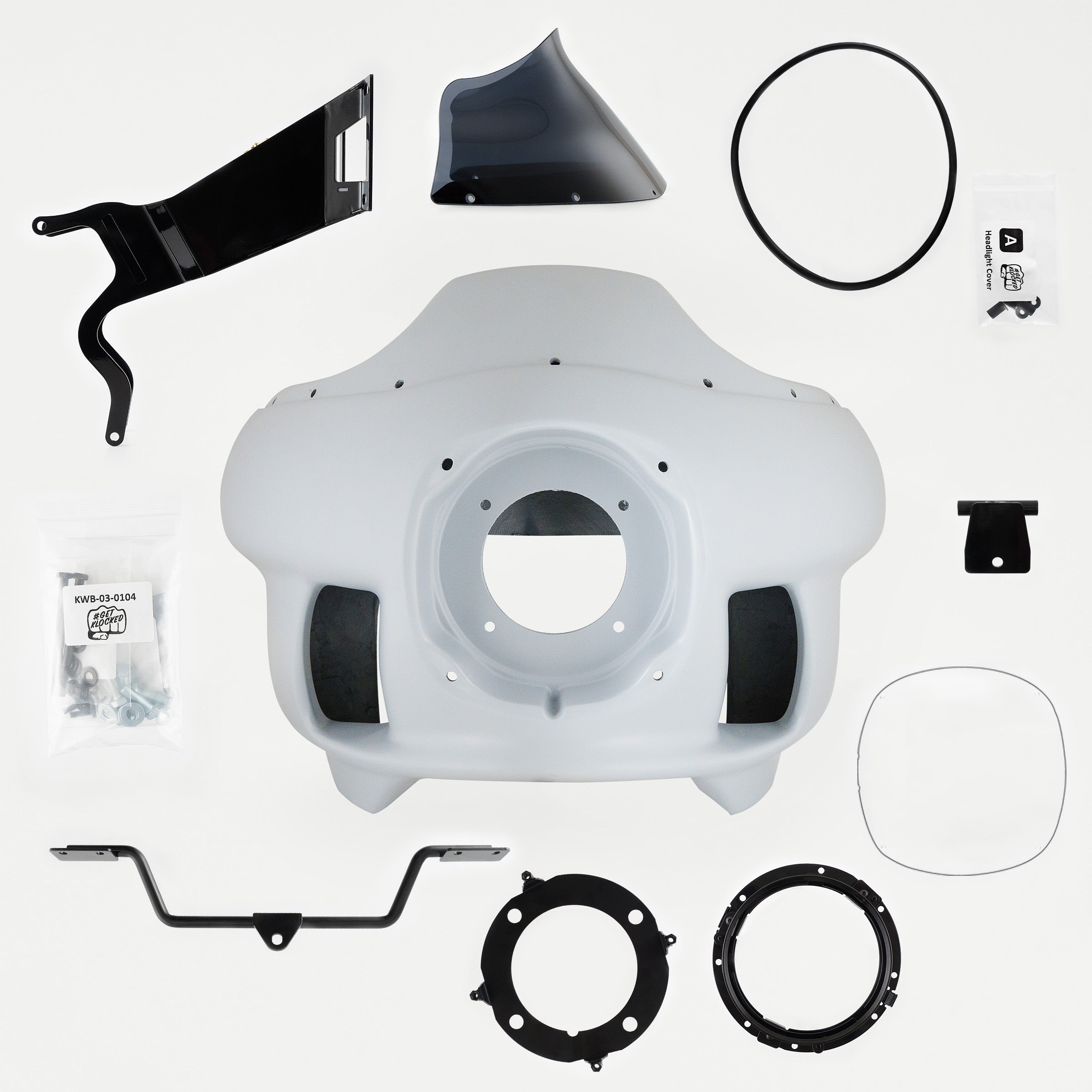 Complete Fit Kit of Harley-Davidson FXRP Fairing Fit Kit for newer model Dyna Motorcycles (Complete Fit Kit for 2006-2017 H-D Dyna)