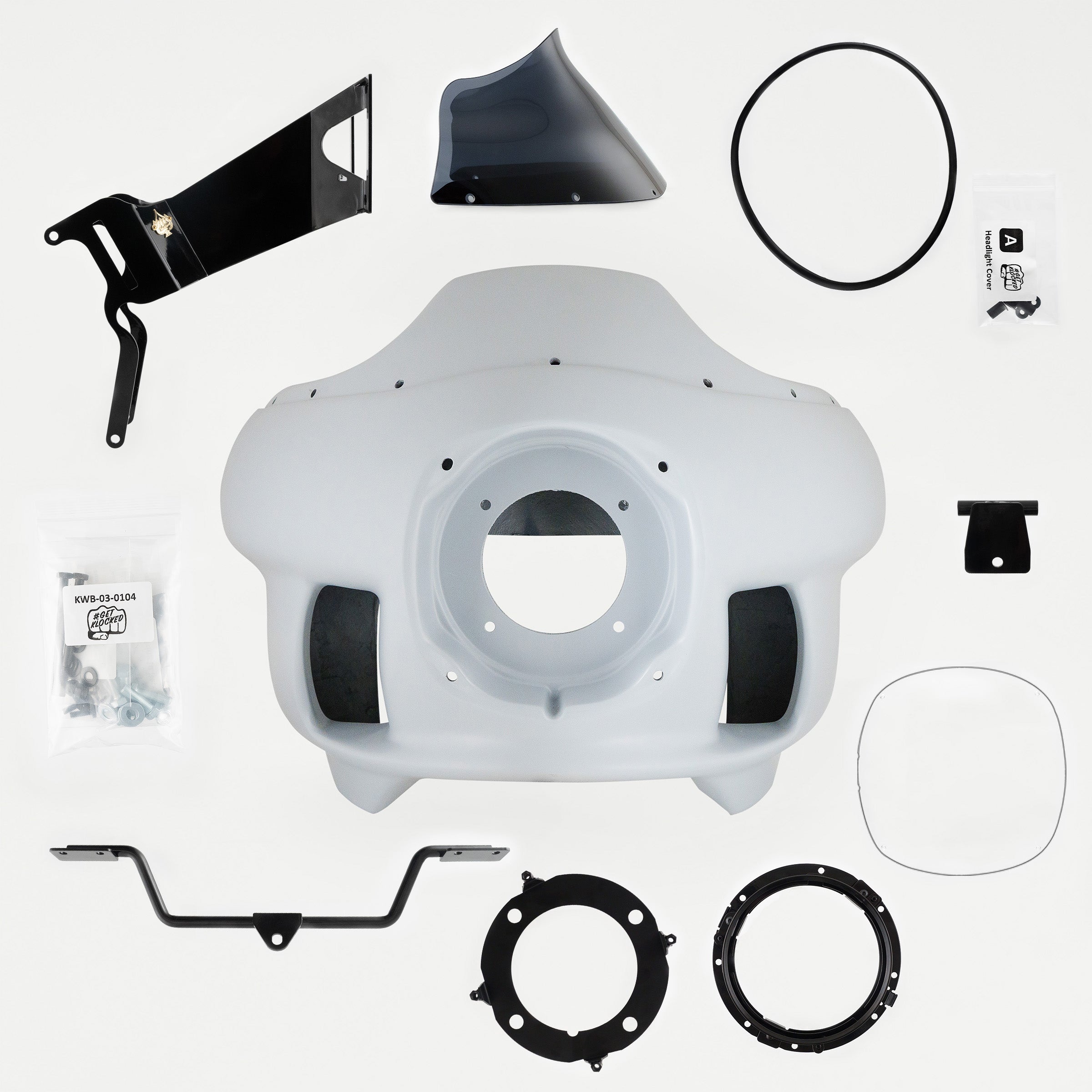 Complete Fit Kit of Harley-Davidson FXRP Fairing Fit Kit for 1991-2005 Dyna Motorcycles (Complete Fit Kit for 1991-2005 H-D Dyna)