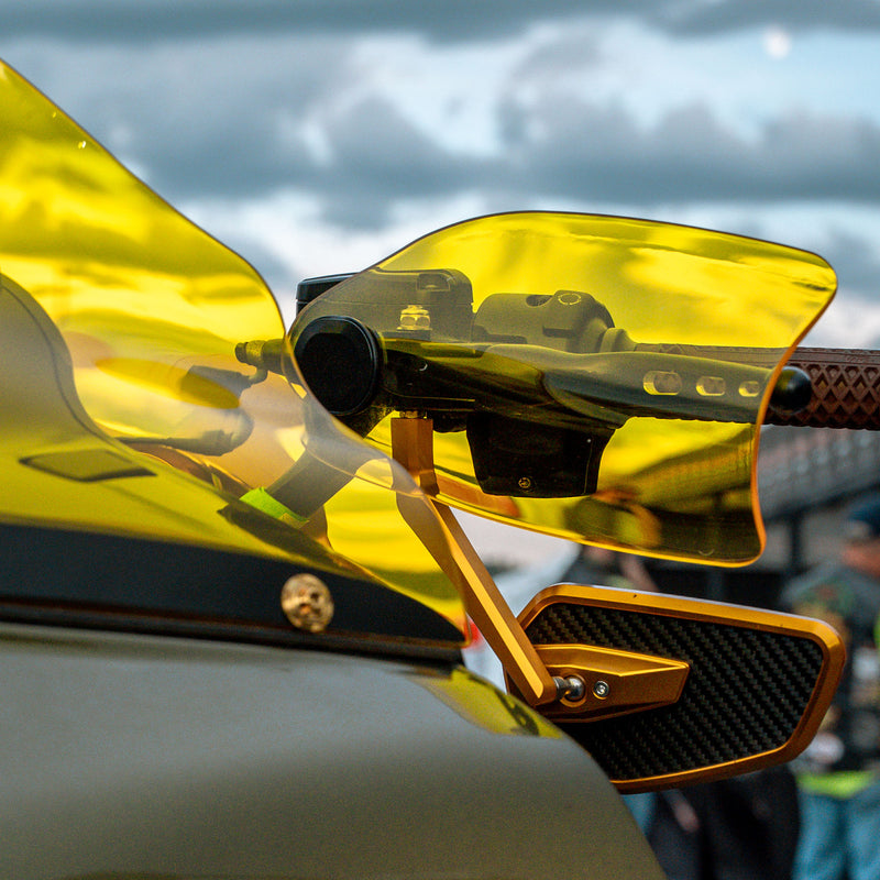 Yellow Flare Hand Guards for Harley-Davidson Motorcycle(Yellow (Acrylic))