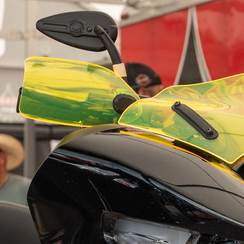 Yellow Ice Flare Hand Guards for Harley-Davidson Motorcycle(Yellow Ice (Acrylic))