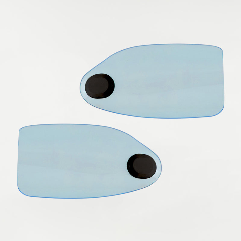 Blue Ice Flare Hand Guards for Harley-Davidson Motorcycle(Blue Ice (Acrylic) - Front View)