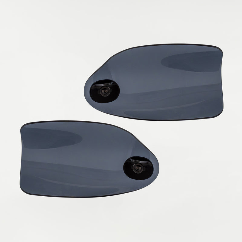 Dark Smoke Flare Hand Guards for Harley-Davidson Motorcycle(Dark Smoke (Polycarbonate) - Back View)