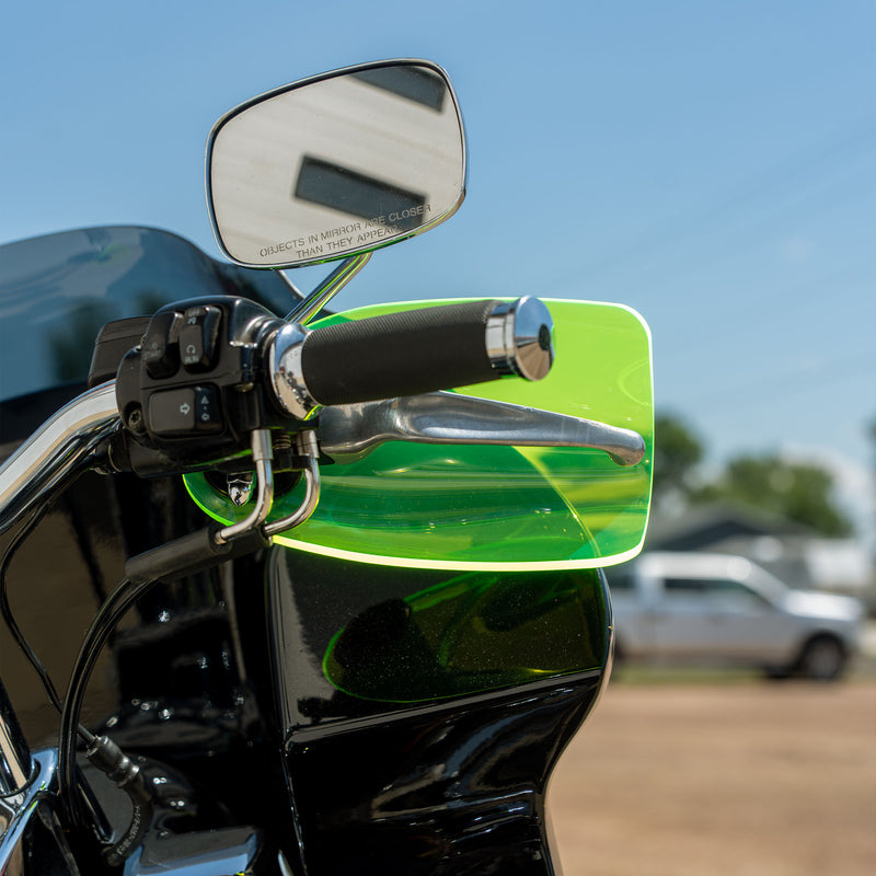Green Ice Flare Hand Guards for Harley-Davidson Motorcycle(Green Ice (Acrylic))