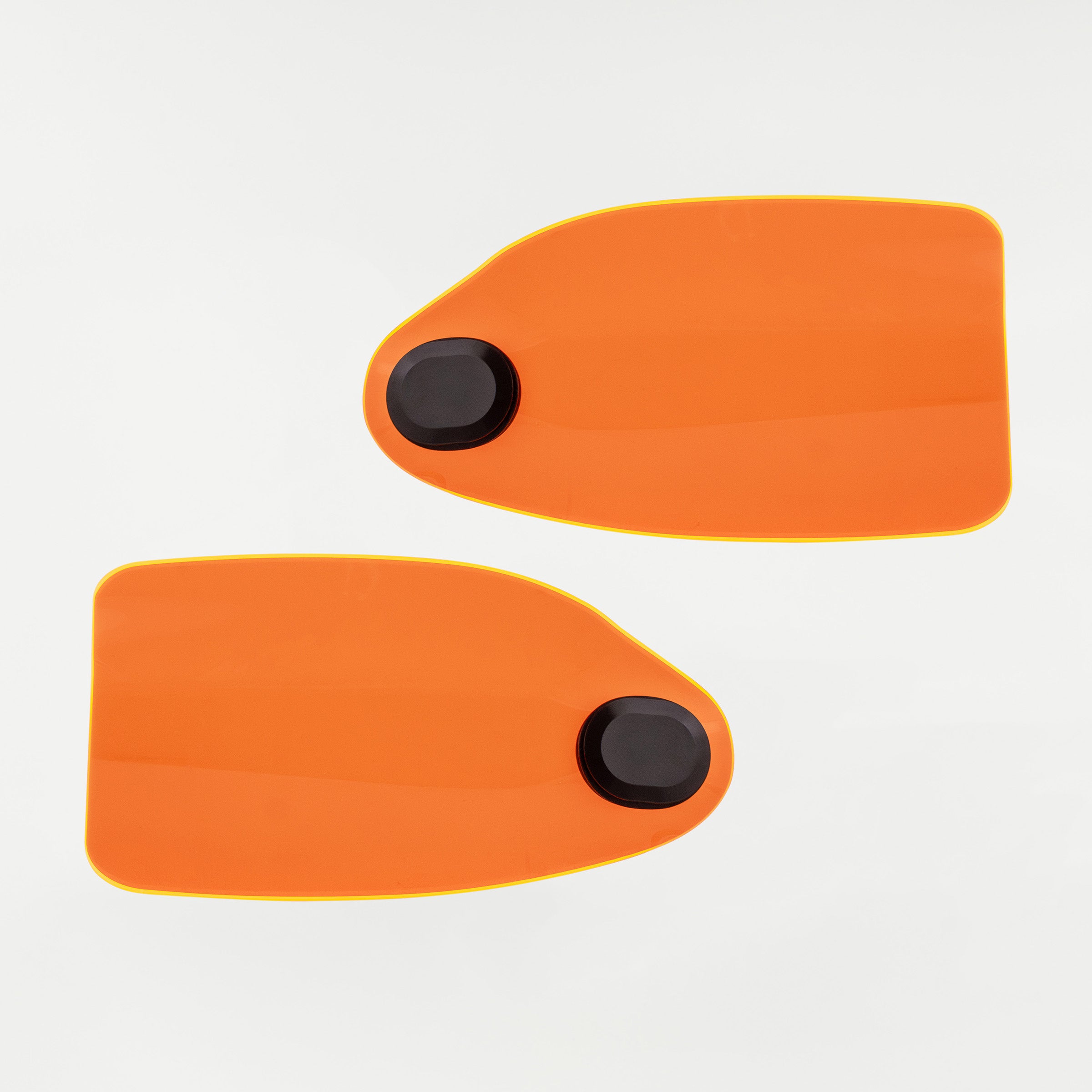 Orange Ice Flare Hand Guards for Harley-Davidson Motorcycle(Orange Ice (Acrylic) - Front View)