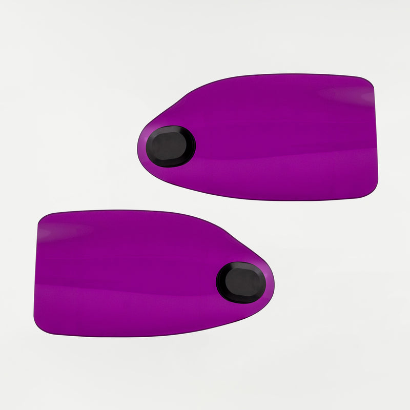 Purple Flare Hand Guards for Harley-Davidson Motorcycle(Purple (Acrylic) - Front View)