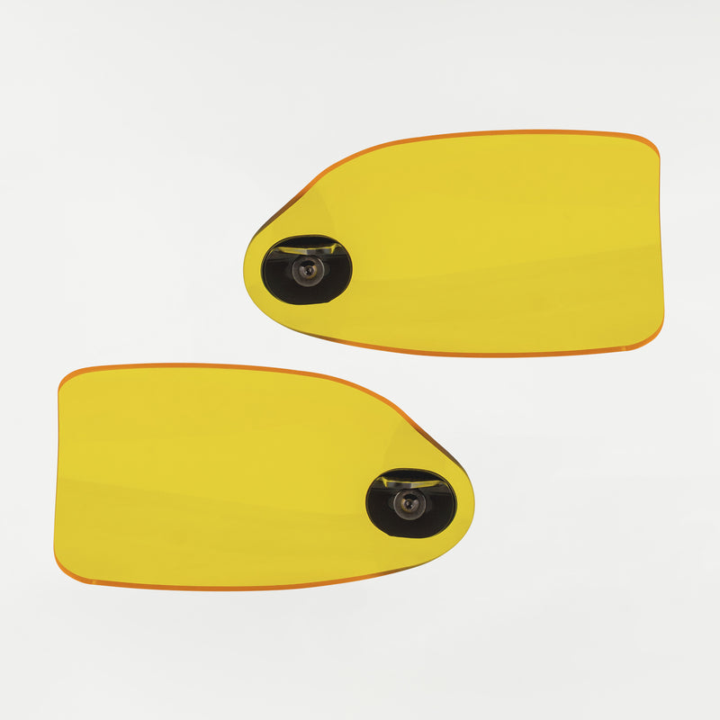 Yellow Flare Hand Guards for Harley-Davidson Motorcycle(Yellow (Acrylic) - Back View)