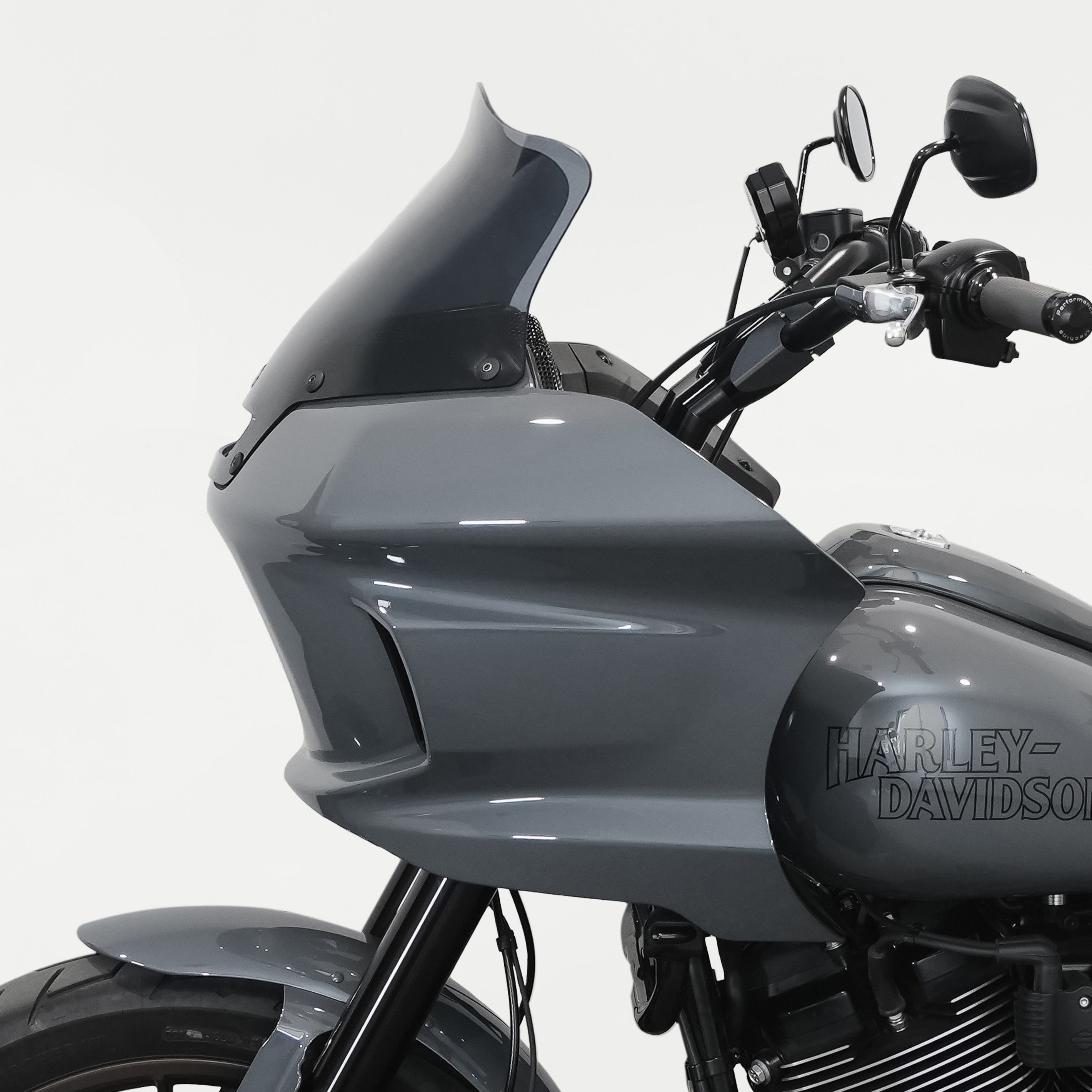 8" Dark Smoke Windshield for Harley-Davidson Low Rider ST motorcycle models(8" Dark Smoke)