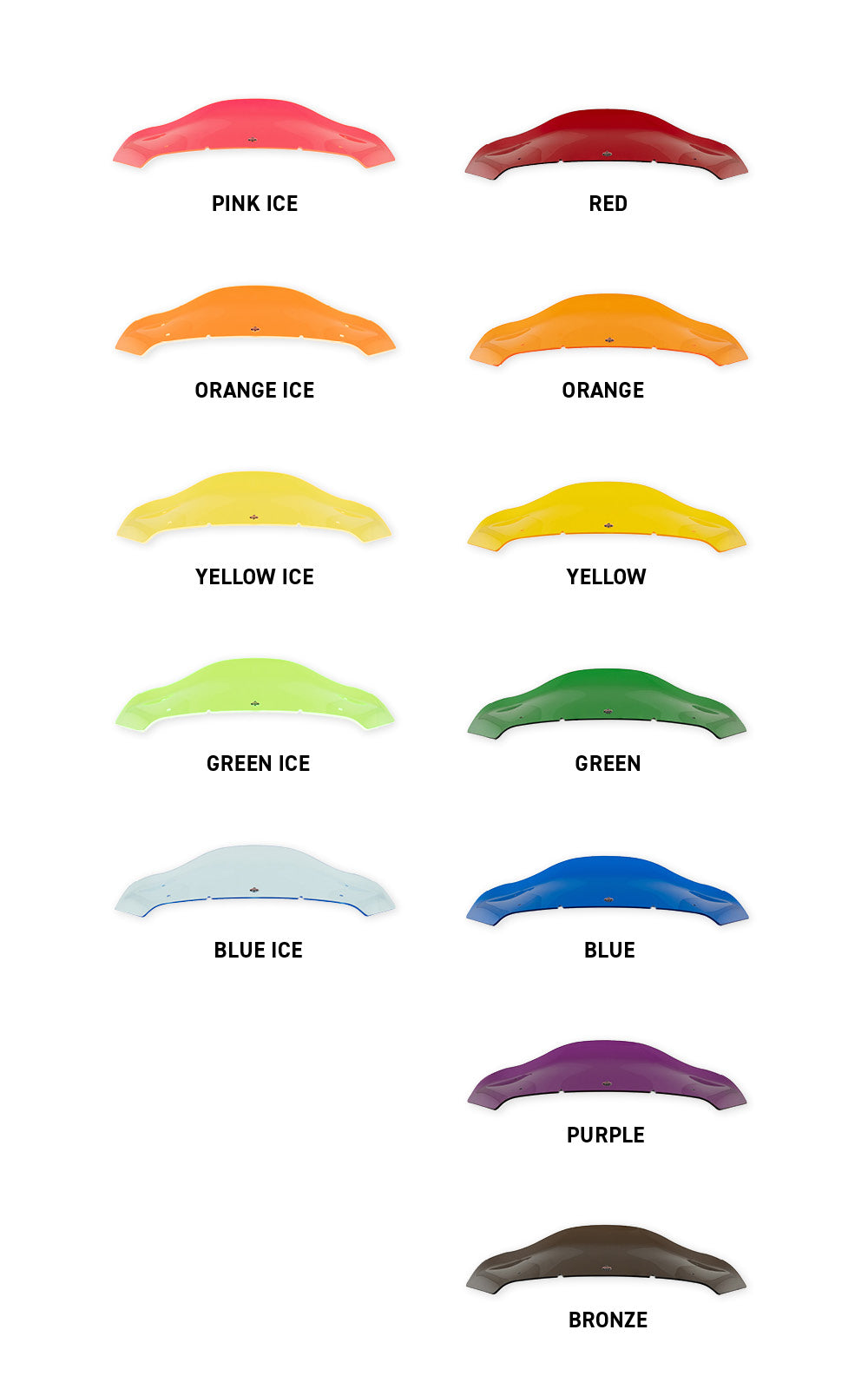 (FlareĀ® Windshield Ice and Kolor Options)