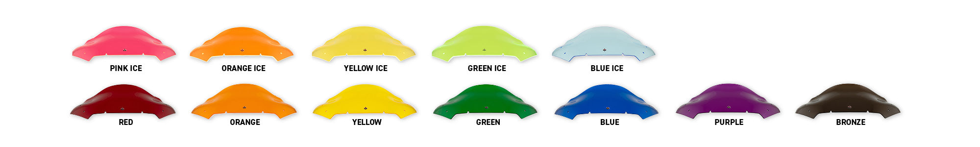 (Ice and Kolor Flare® Windshields)