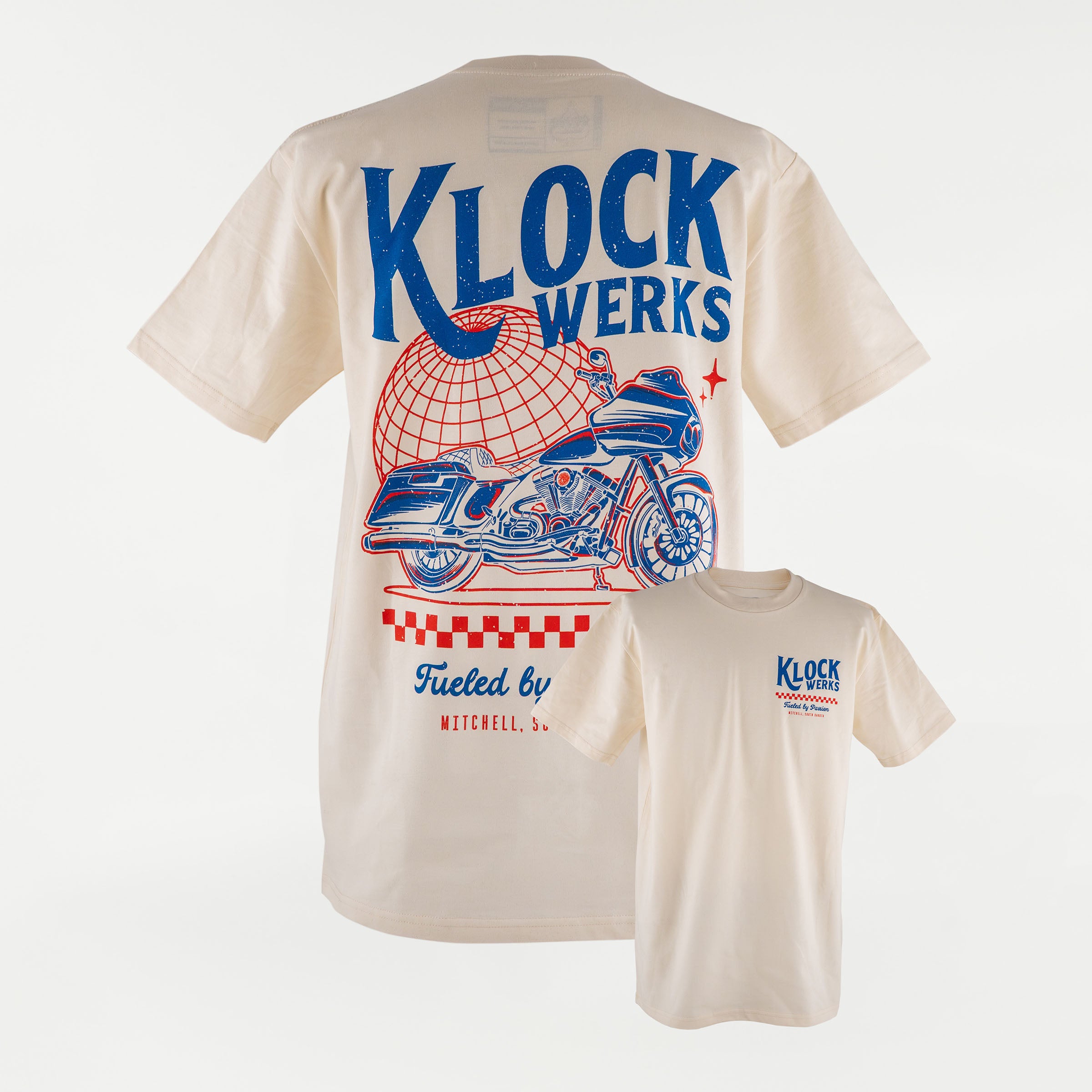 Worldwide Passion T-Shirt Cream USA (Cream (Red and Blue))