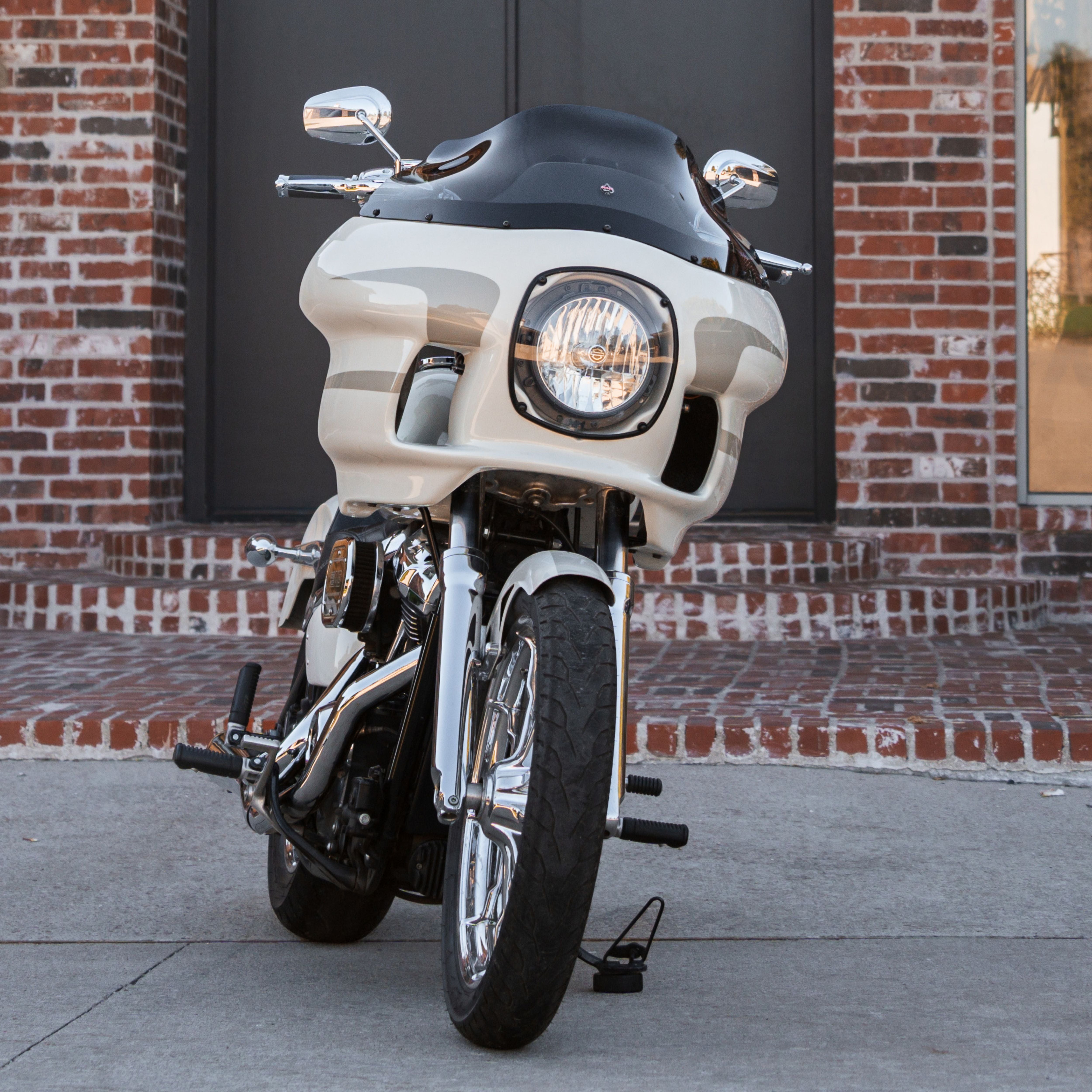 Harley-Davidson FXRP Fairing Fit Kit for Softail Motorcycles showing completed fairing on bike (H-D M8 Softail)