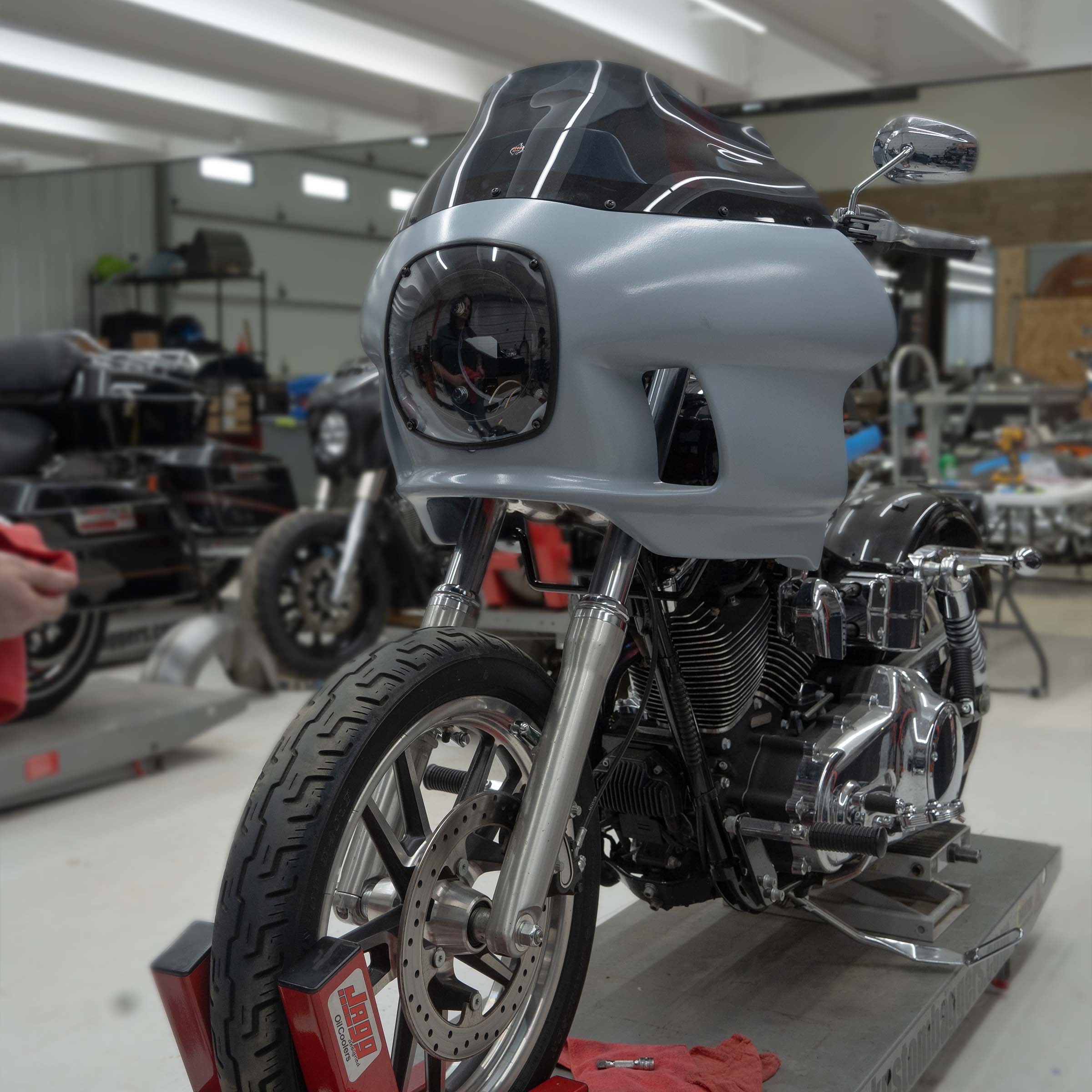 Harley-Davidson FXRP Fairing Fit Kit for newer model Dyna Motorcycles (Primered Faring on 2006-2017 H-D Dyna)