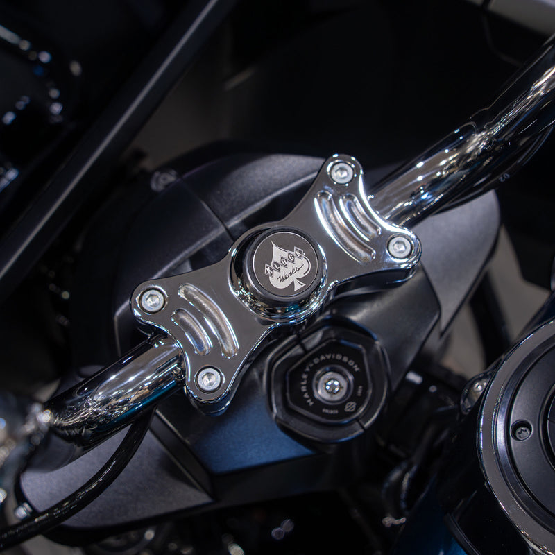 Chrome Center Riser Magnetic Phone Mount for Harley Davidson Motorcycles(Chrome Mount)
