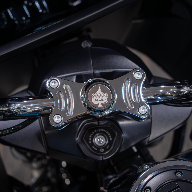 Chrome Center Riser Magnetic Phone Mount for Harley Davidson Motorcycles(Chrome Mount)