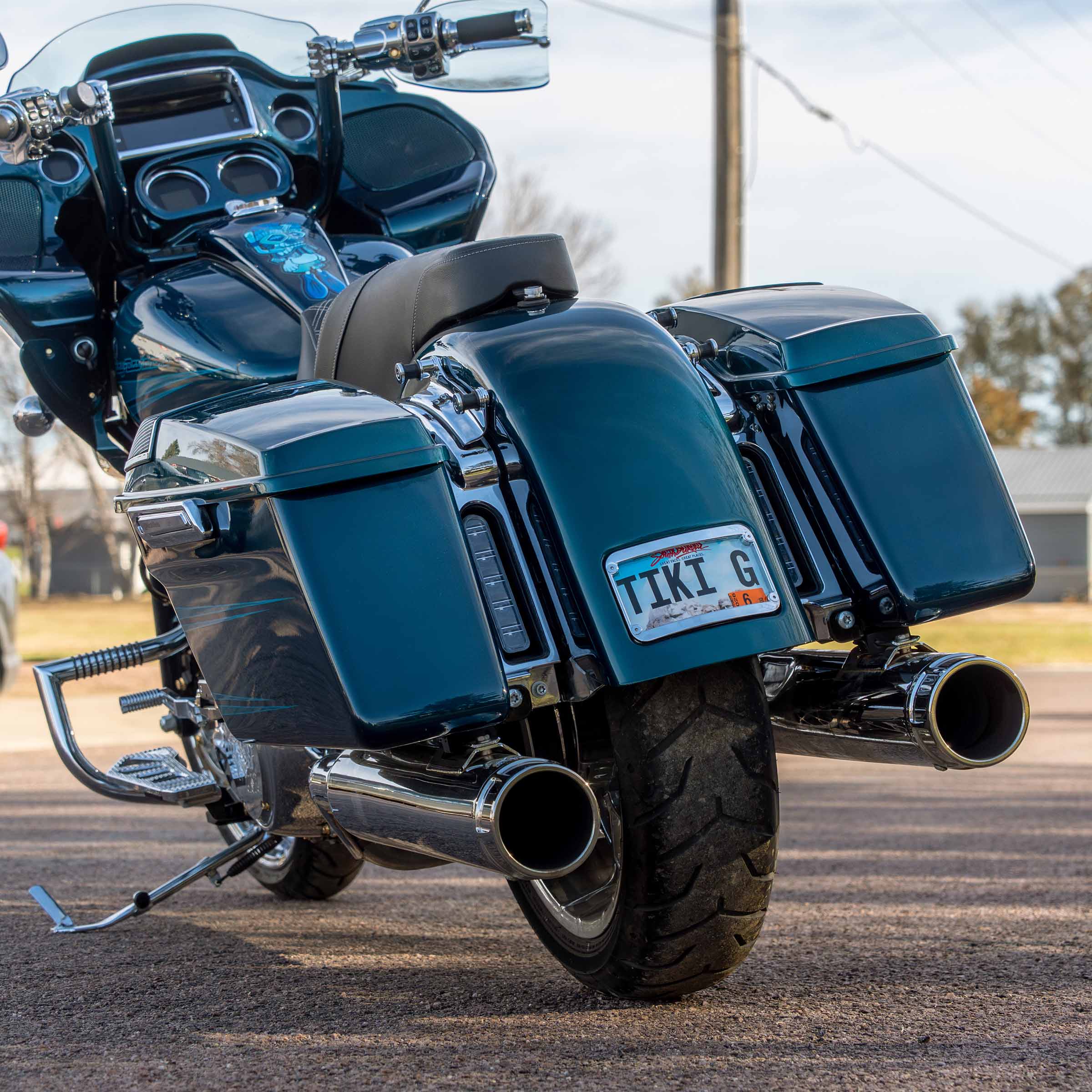 PB Frenched Plate Pocket Benchmark Rear Fender for Harley-Davidson 2009+ FL Touring Motorcycle Models(PB - Frenched)