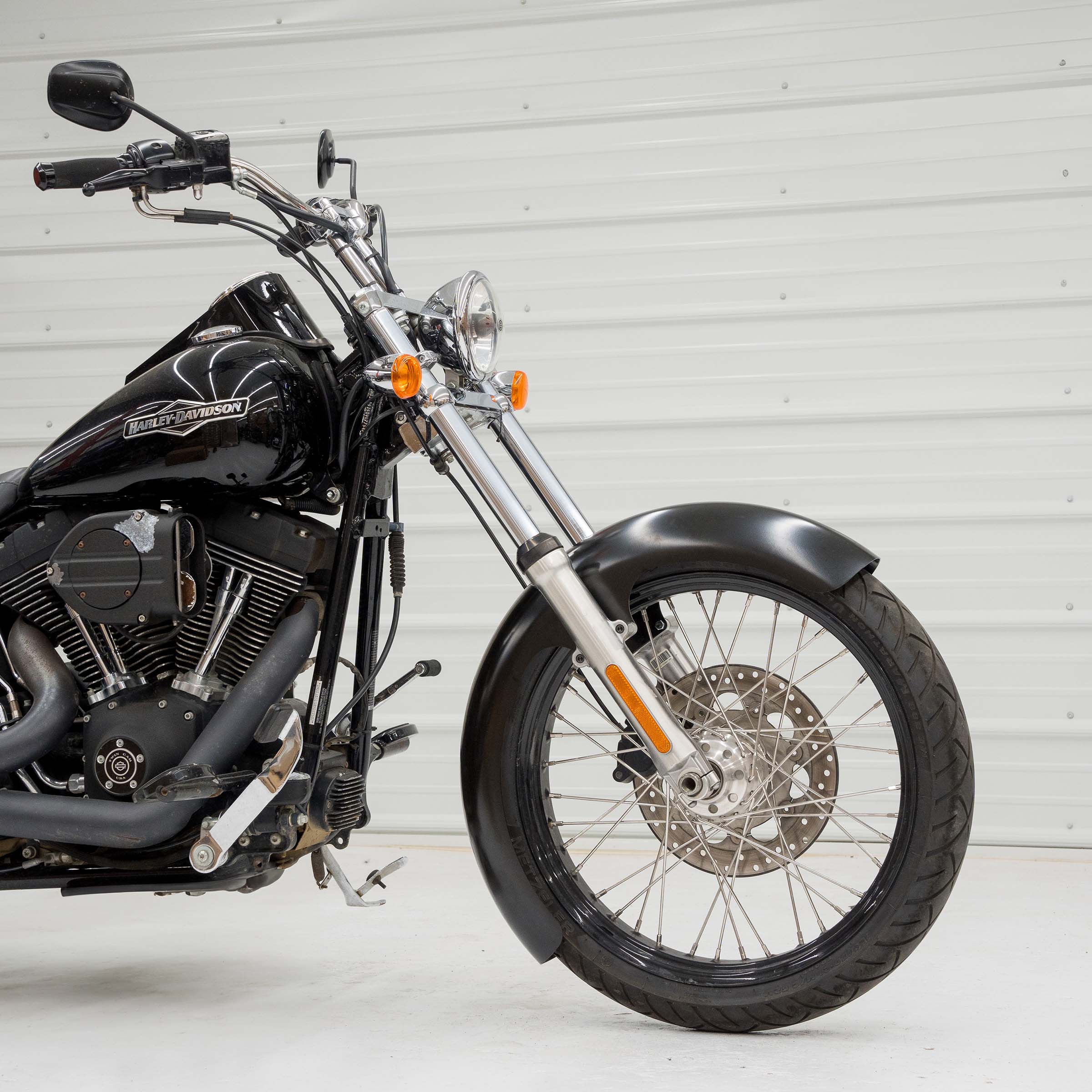 Wrapper Tire Hugger Front Fenders for Harley-Davidson 1984-2017 FXST Softail Motorcycles(Wrapper)