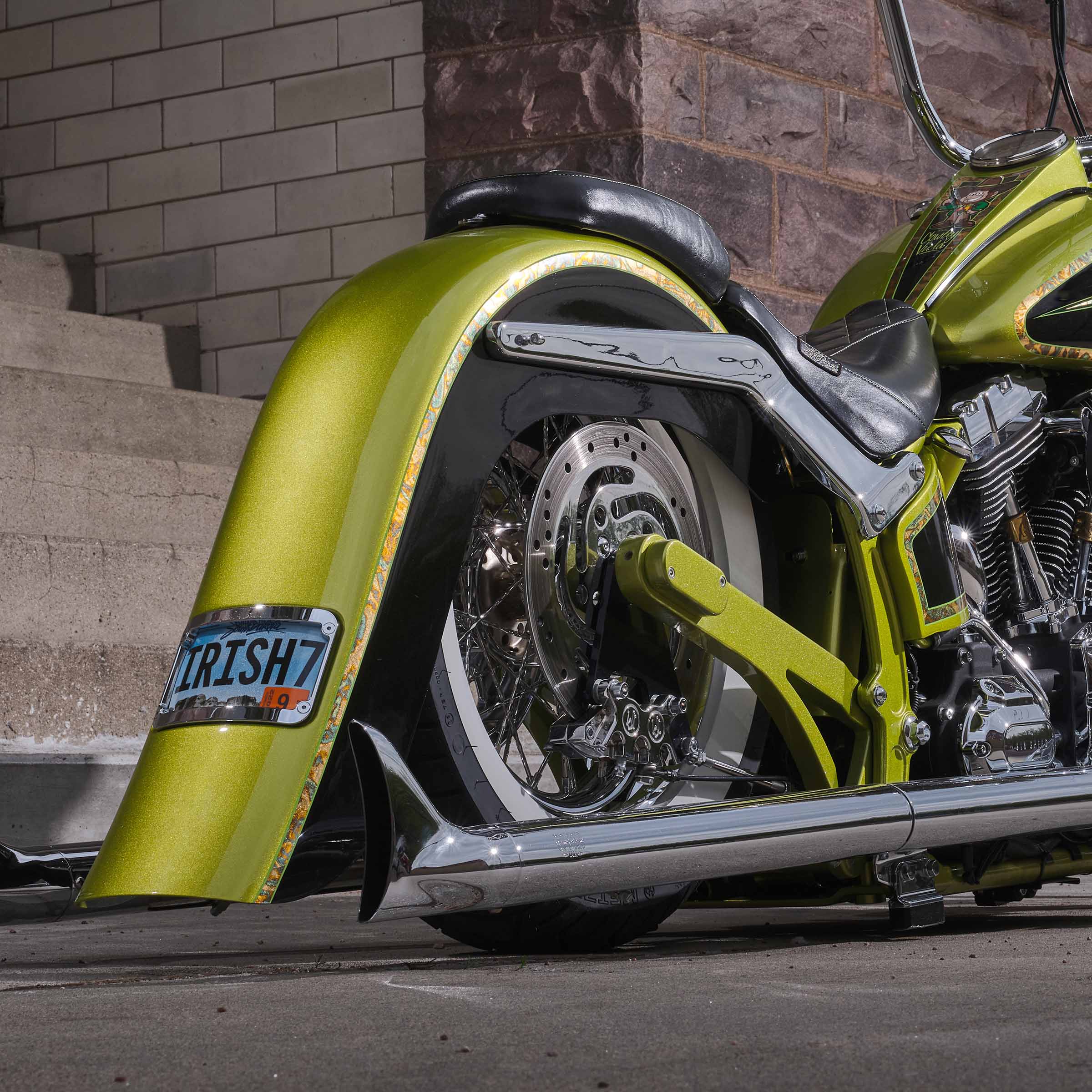 Benchmark Rear Fenders for H-D 2000-2017 Softail (9" Extended Vicla - Frenched)