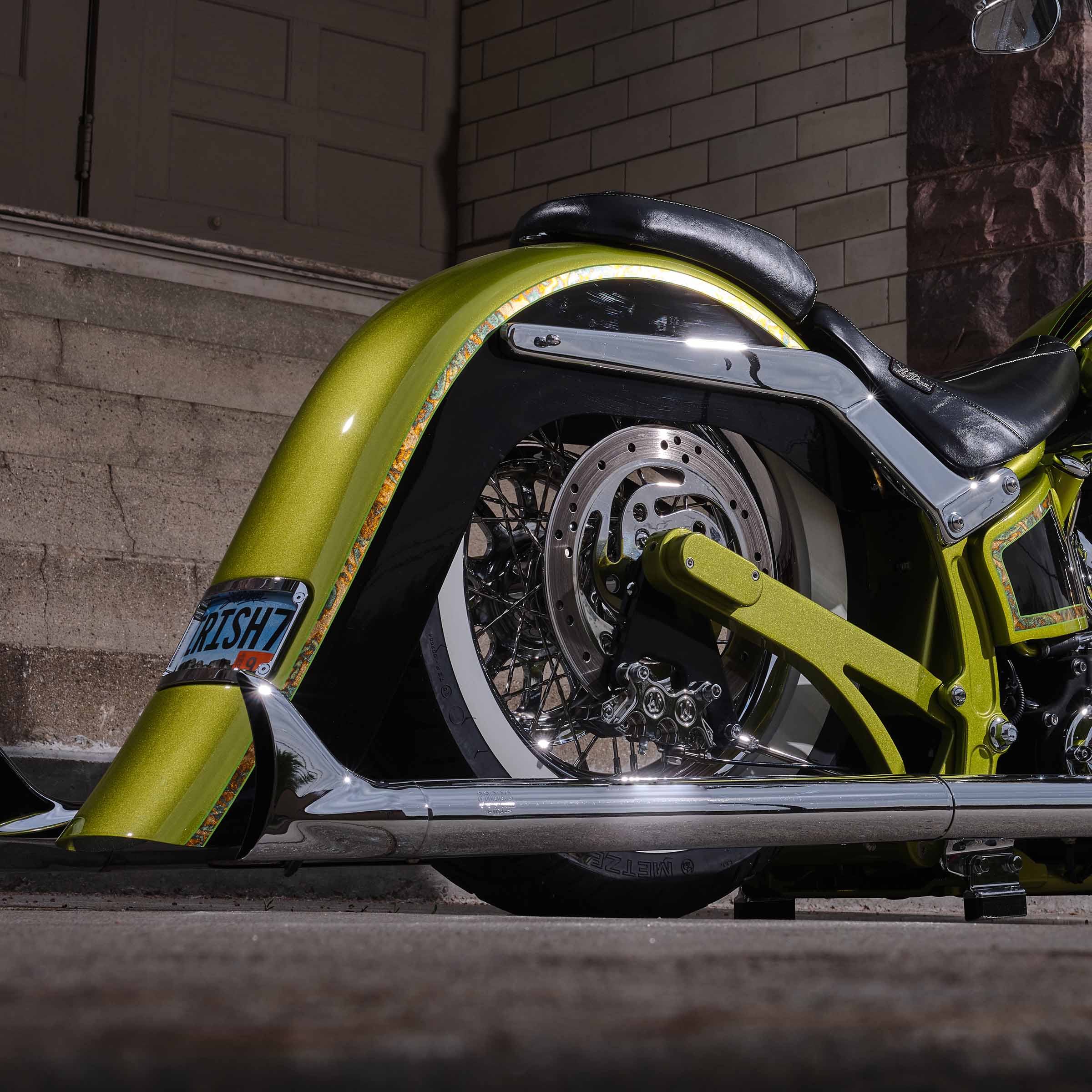 Vicla Benchmark Rear Frenched Fenders for Harley-Davidson 2000-2017 Softail Motorcycles(Vicla Rear Fender - Frenched)