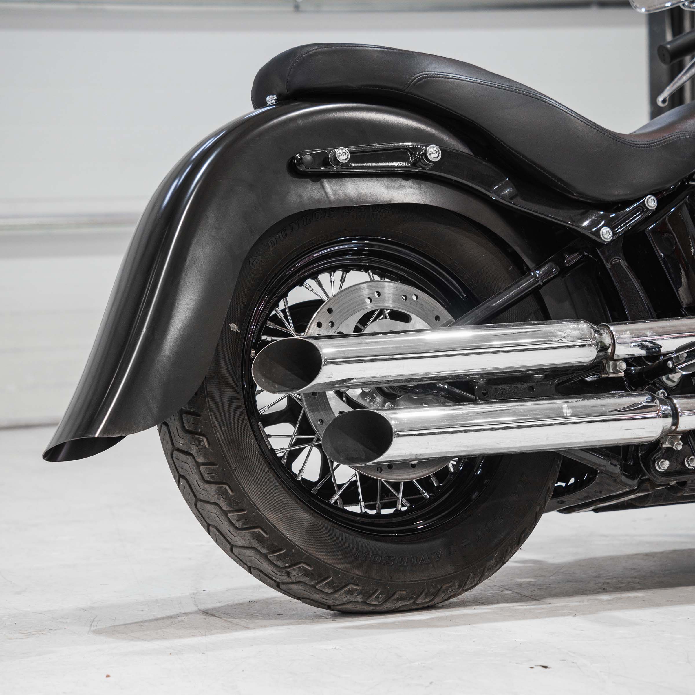 Extended length benchmark rear fender for Harley-Davidson 2012-2017 Softail Slim (Extended Rear Fender - Smooth)