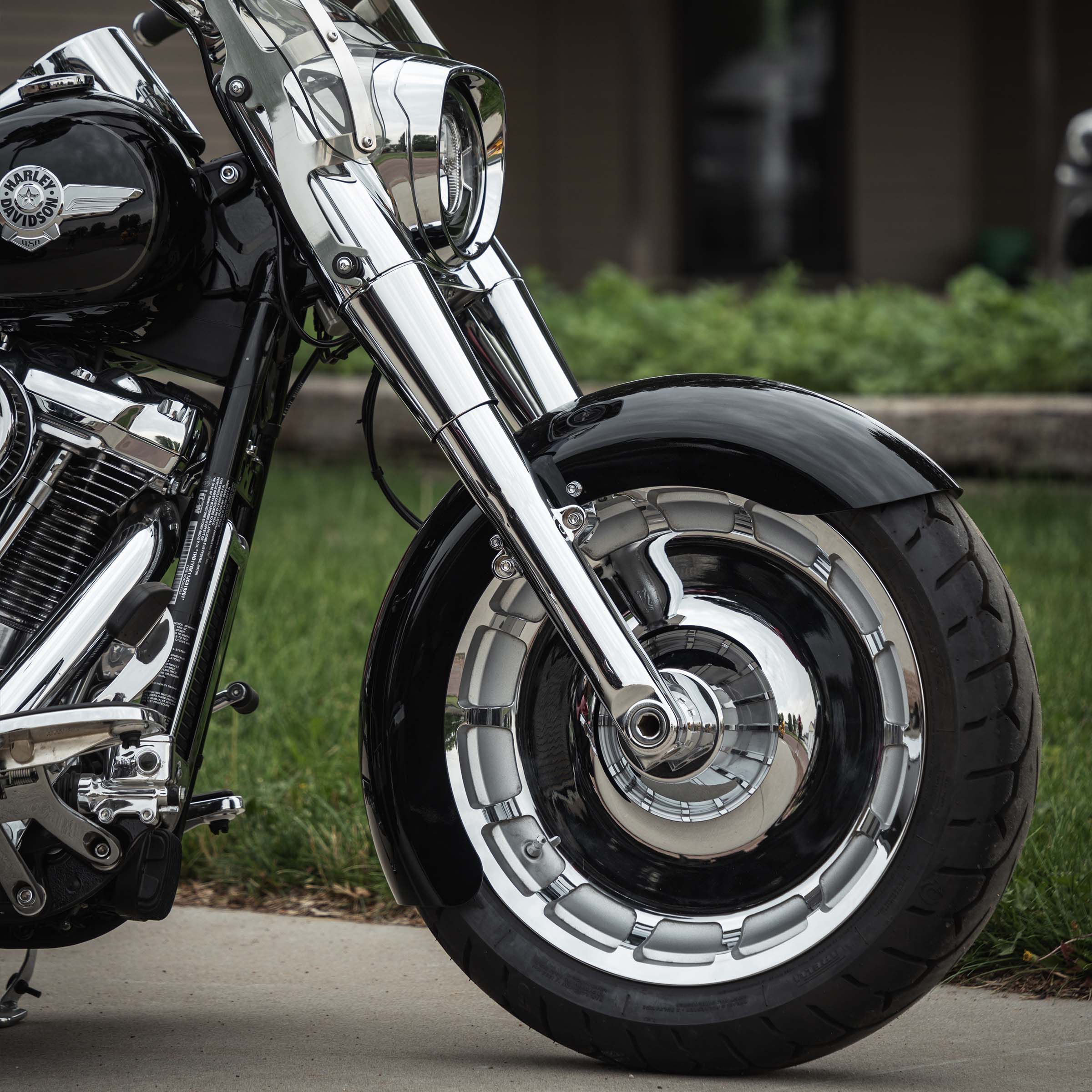 Roller Tire Hugger Front Fenders for Harley-Davidson 2018-2023 Fatboy Motorcycles(Roller)