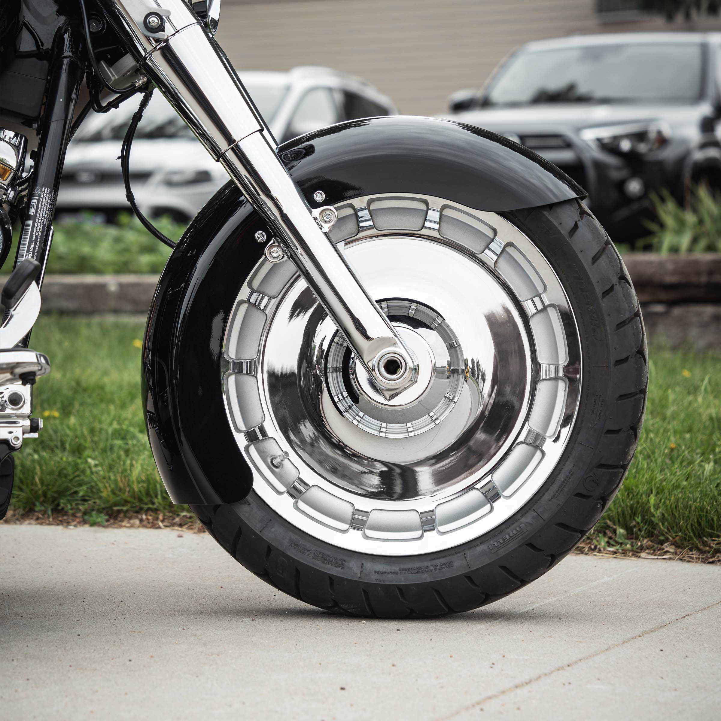 Roller Tire Hugger Front Fenders for Harley-Davidson 2018-2023 Fatboy Motorcycles(Roller)