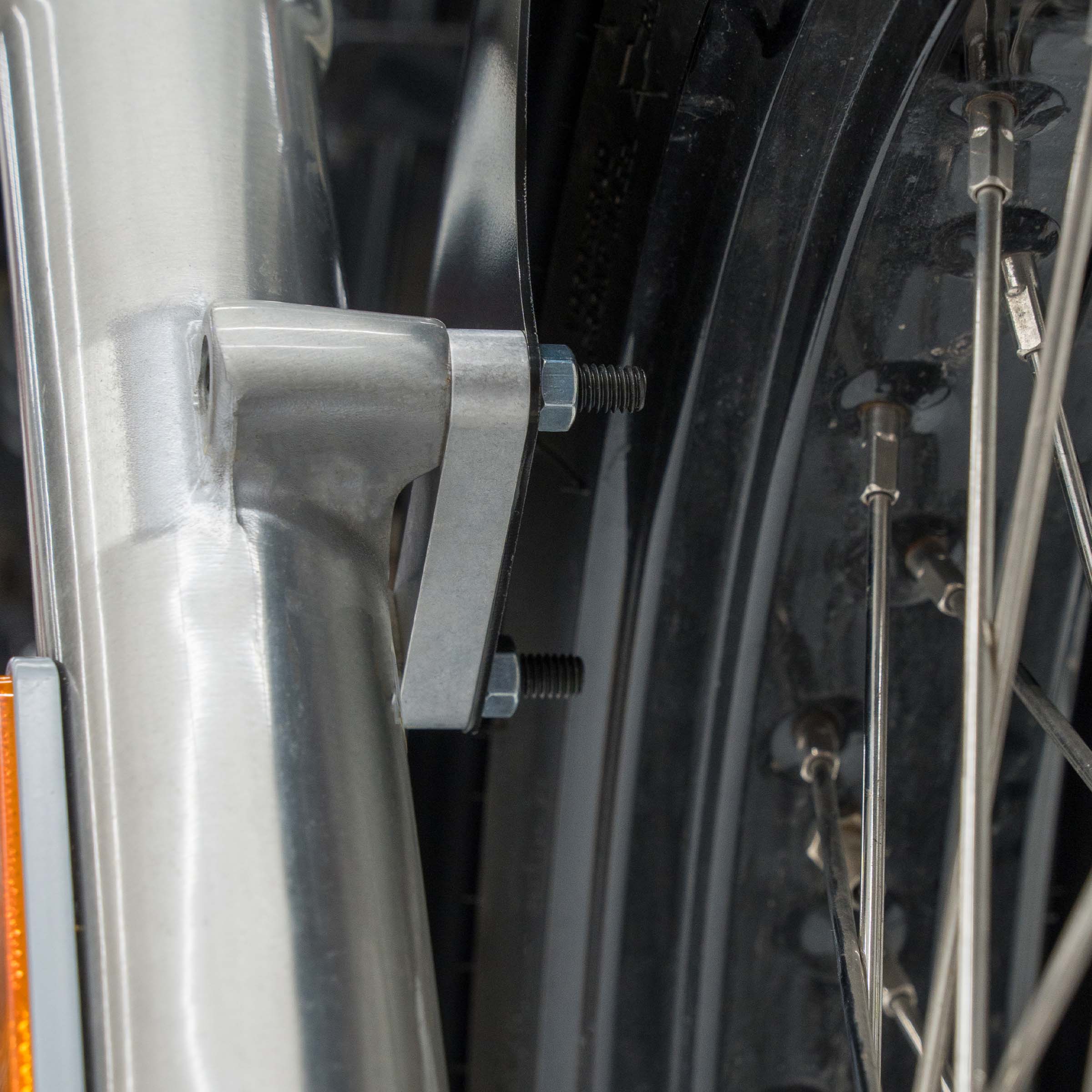 Harley-Davidson Motorcycles Softail (FXST) | Dyna (FXDWG) Tire Hugger Front Fender Mounting Blocks(21" Raw)