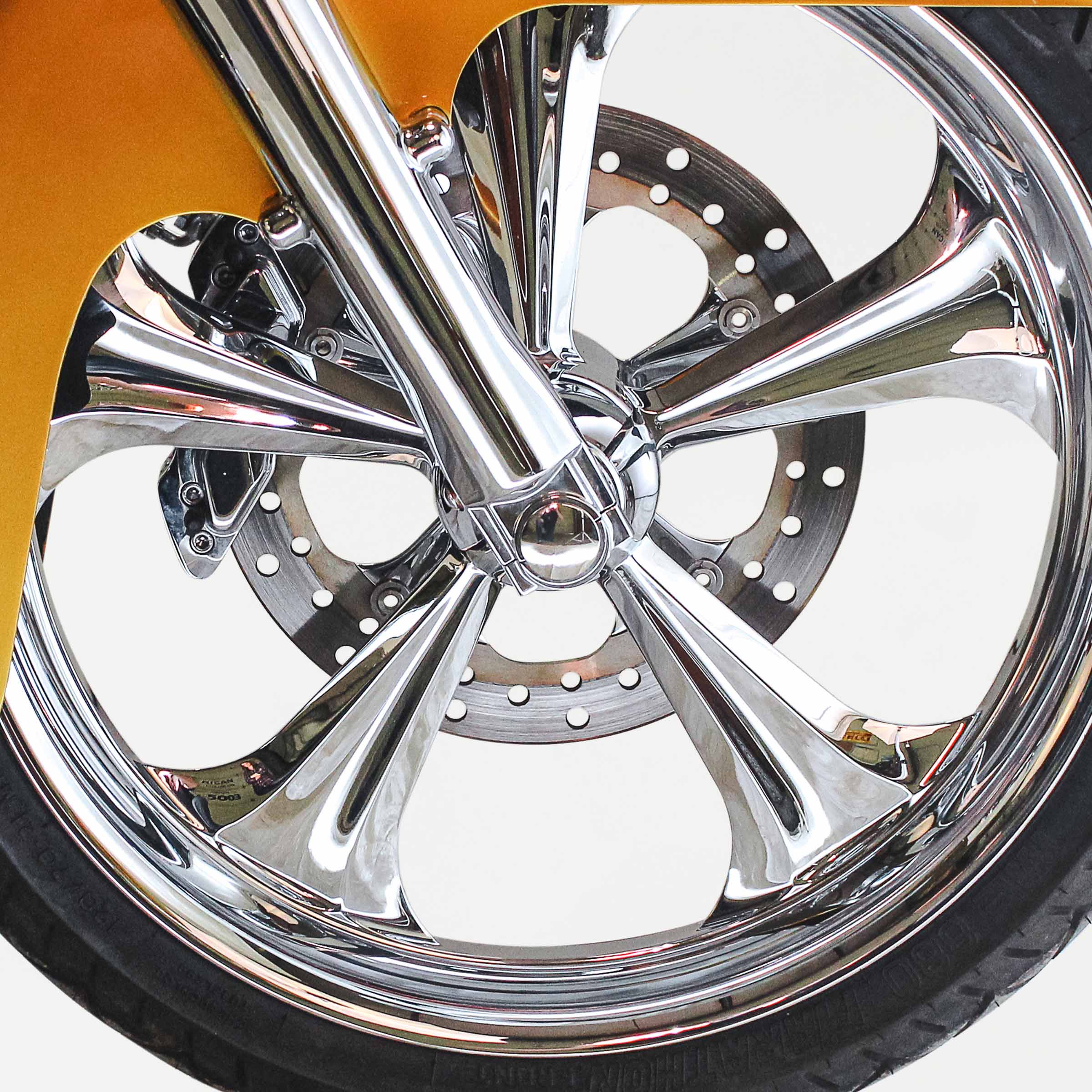 Chrome Fork-N-Finish Piece - Lower Fork Leg Cap for 2000 to 2013 Harley-Davidson Touring Models(Chrome)