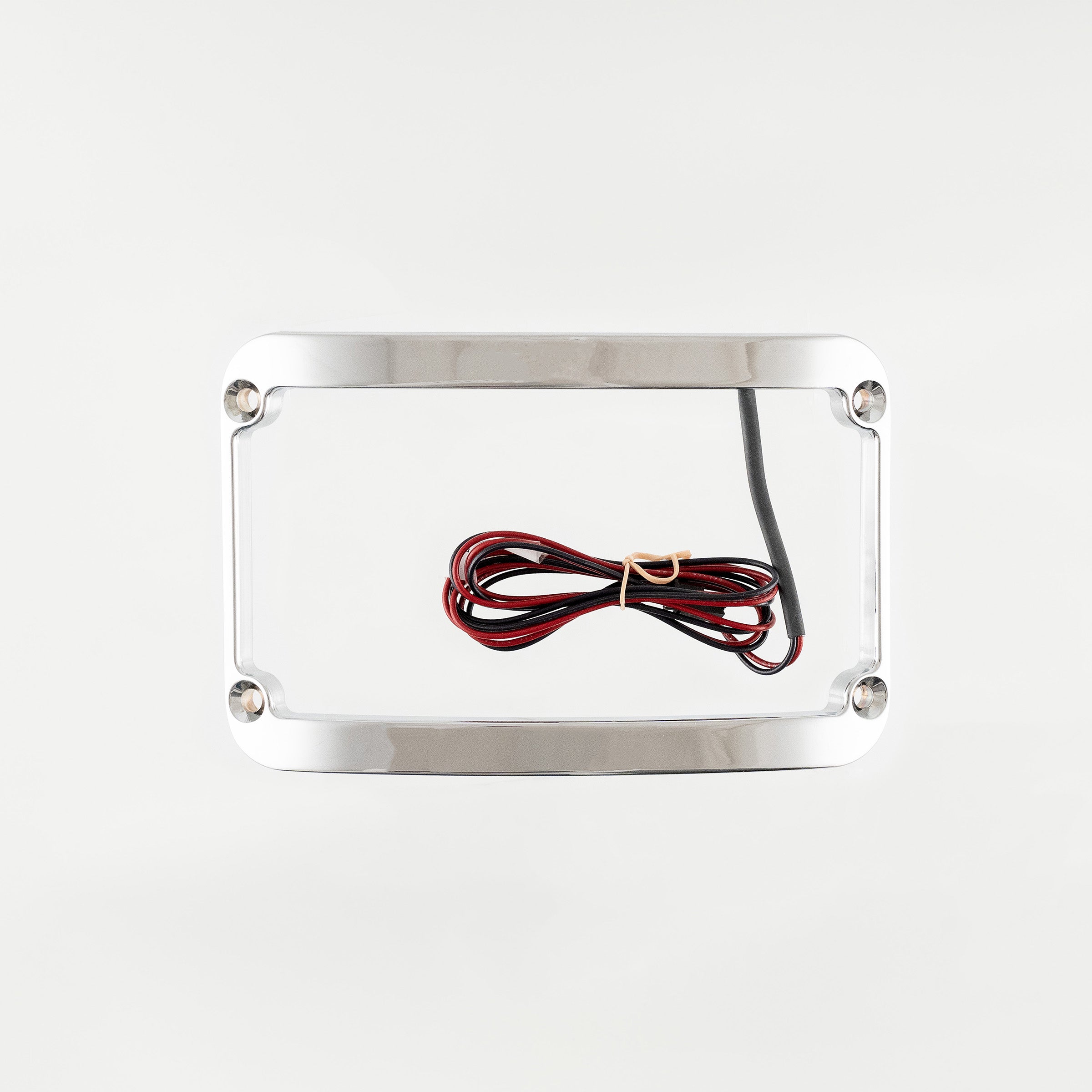 License Plate Frames for Motorcycles (Benchmark Chrome)
