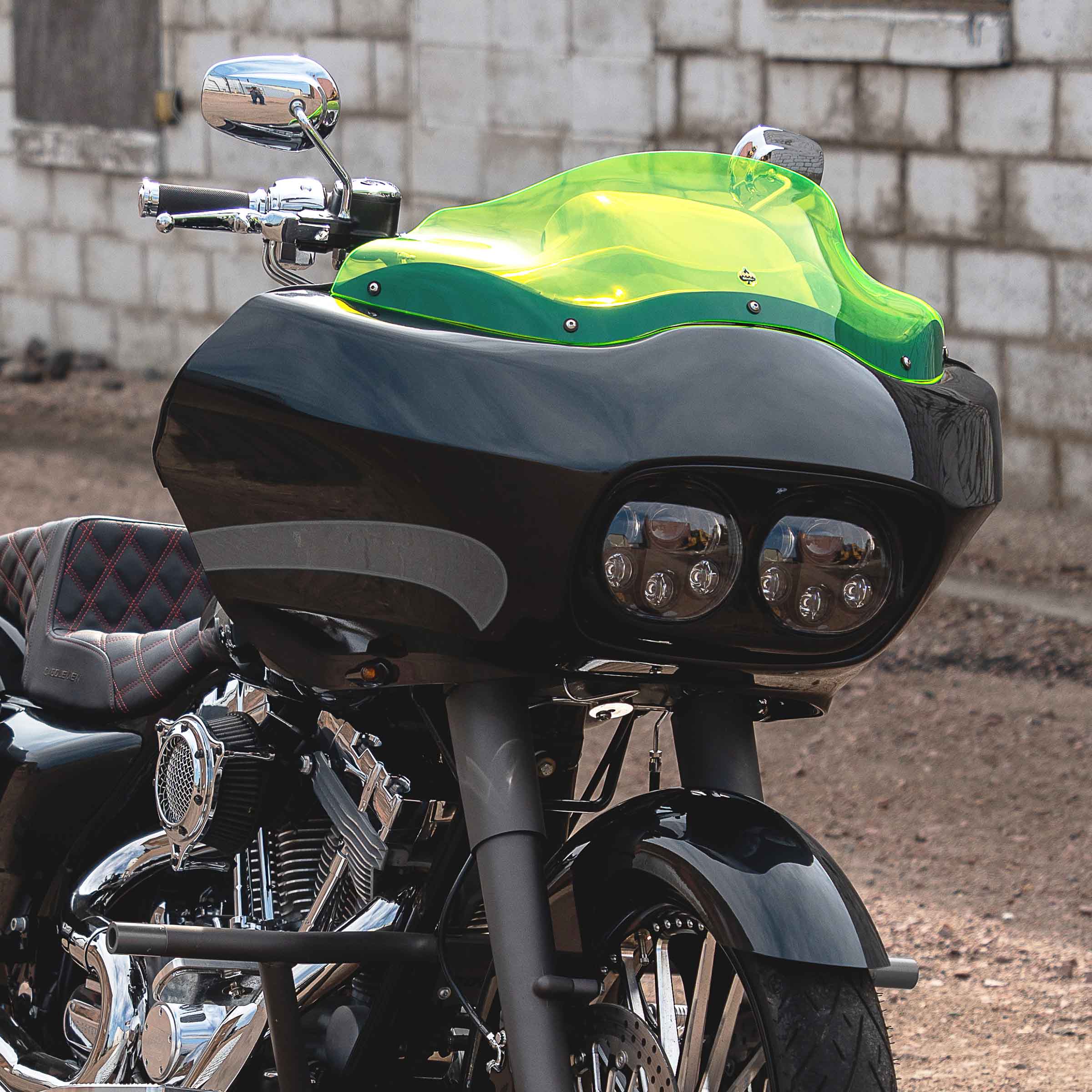 8" Green Ice Kolor Windshield for Harley-Davidson 1998-2013 Road Glide motorcycle models(8" Green Ice)