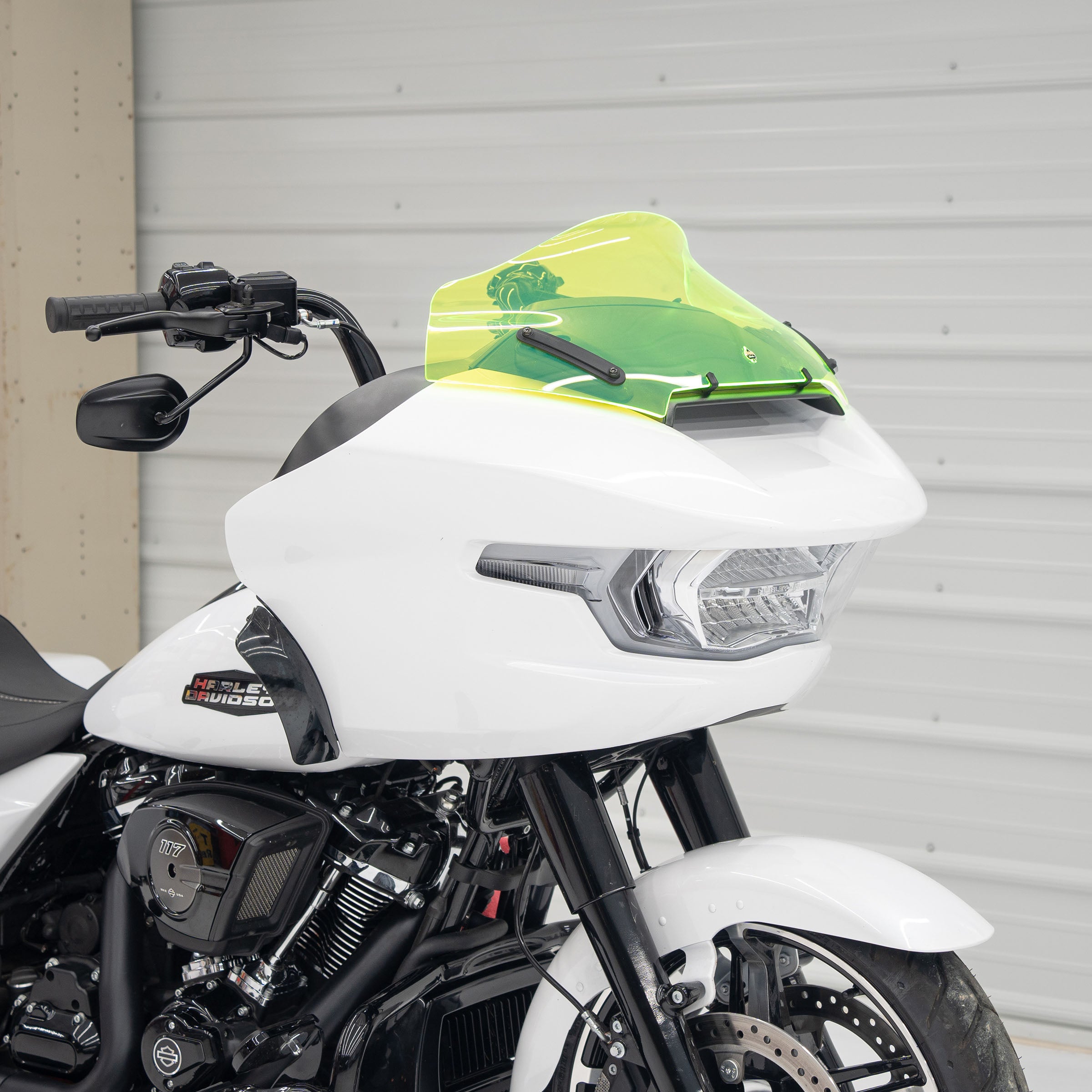 Lime Green Color Windshield for Harley-Davidson 2023.5-2024 FLTR (10" Green Ice)