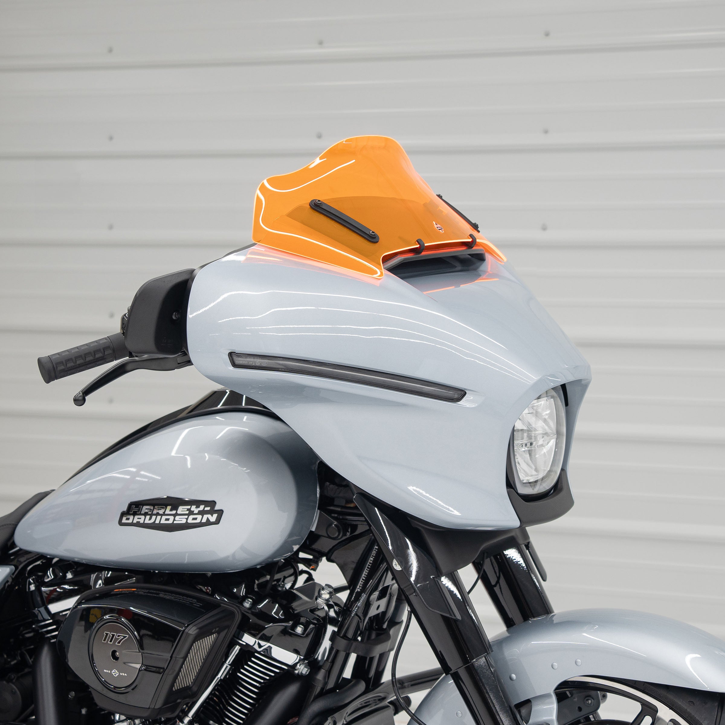 Kolor Windshield for Harley-Davidson 2023.5-2024 FLH (8" Orange Ice)