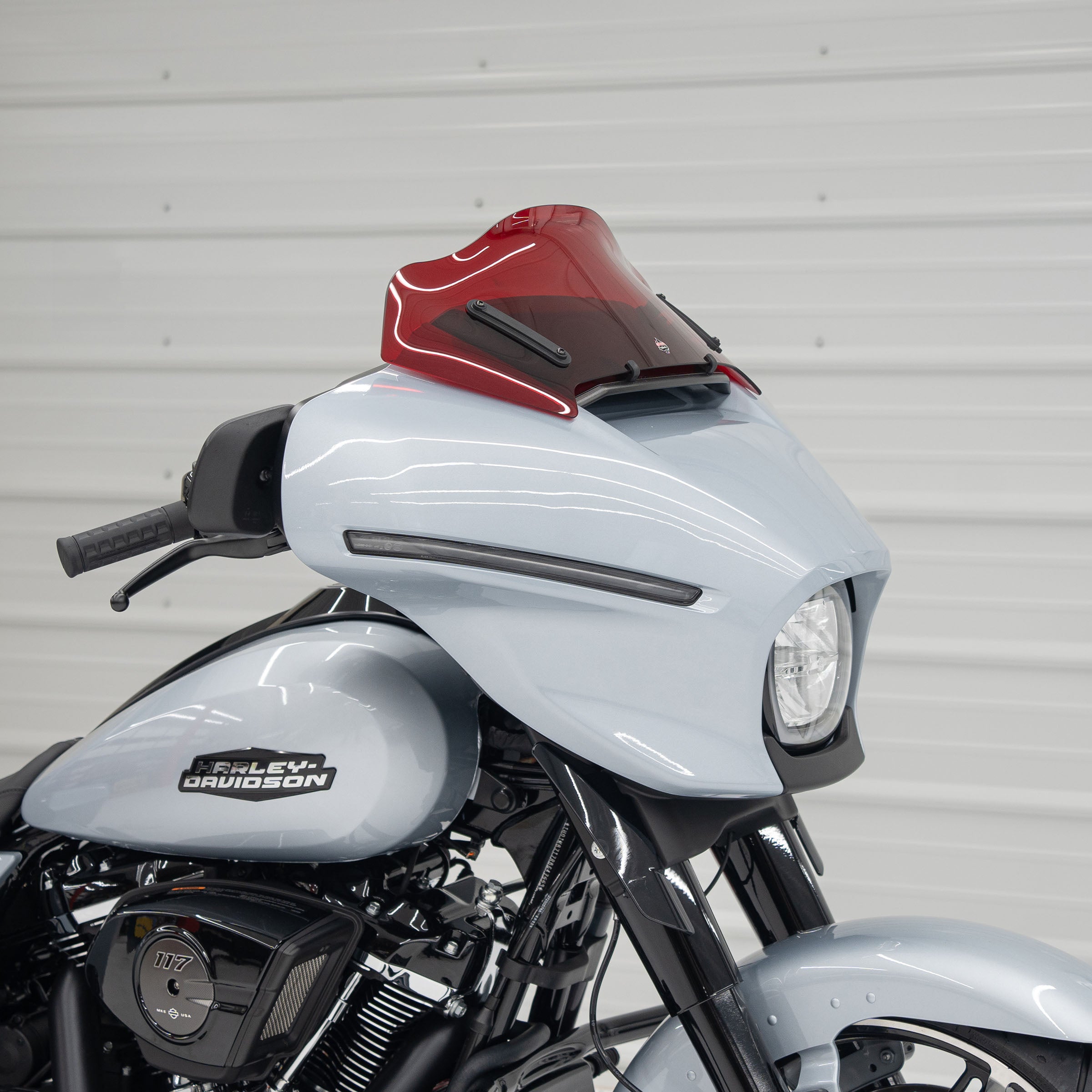 Kolor Windshield for Harley-Davidson 2023.5-2024 FLH (8" Red)