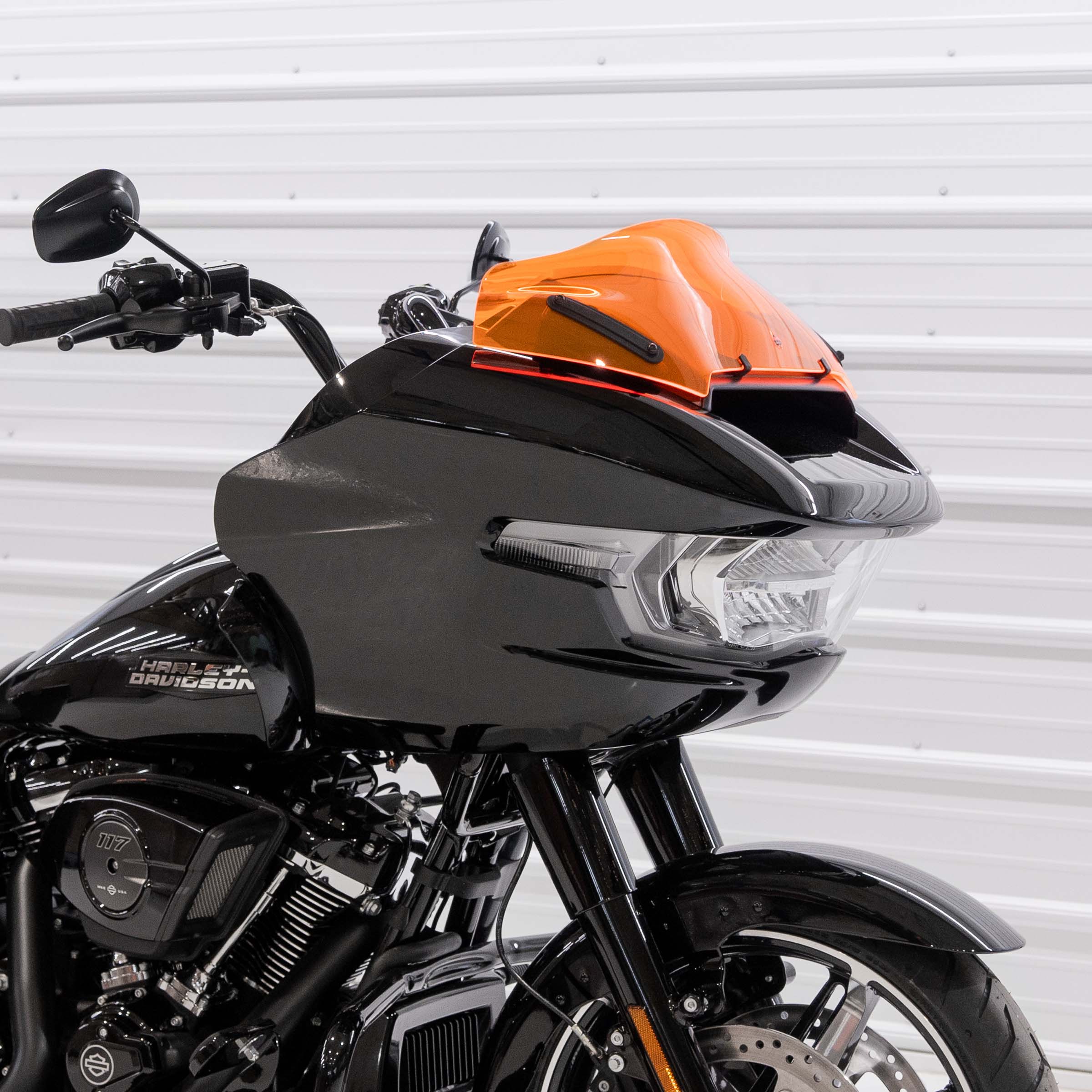 Orange Color Motorcycle Windshield for Harley-Davidson 2023.5-2024 FLTR (8" Orange Ice)
