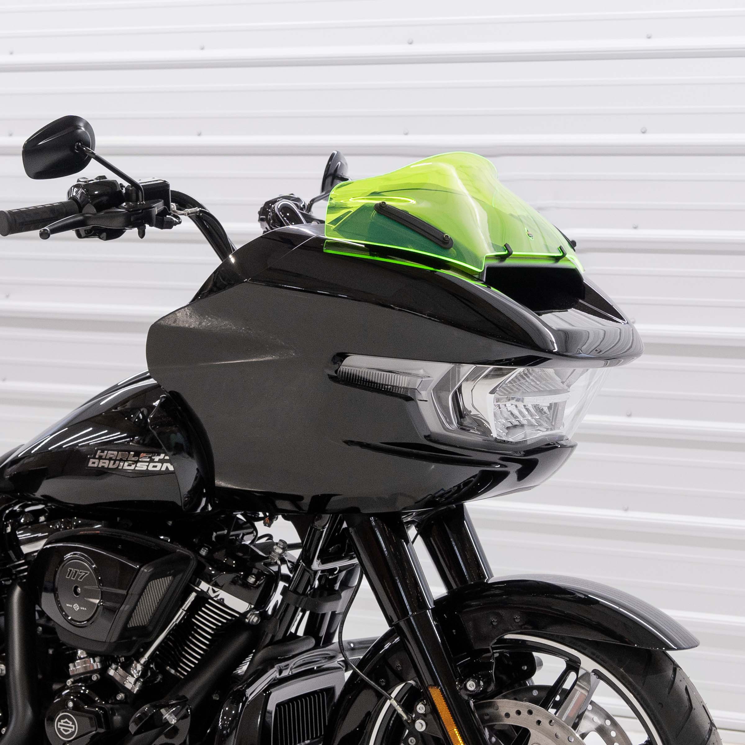 Lime Green Color Motorcycle Windshield for Harley-Davidson 2023.5-2024 FLTR (8" Green Ice)