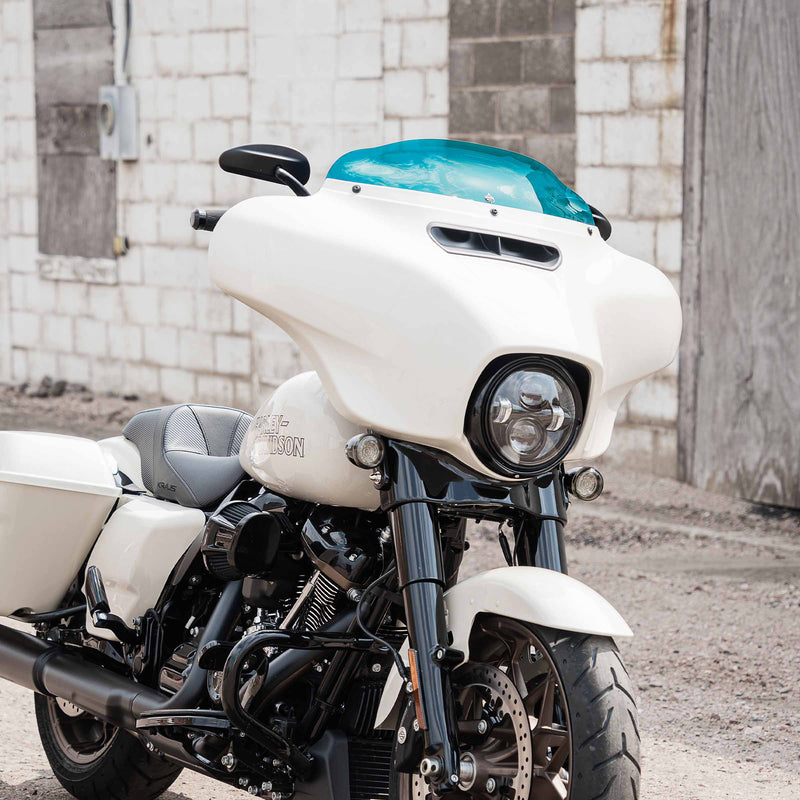 4" Teal Kolor Flare™ Windshield for Harley-Davidson 2014-2025 FLH motorcycle models(4" Teal)