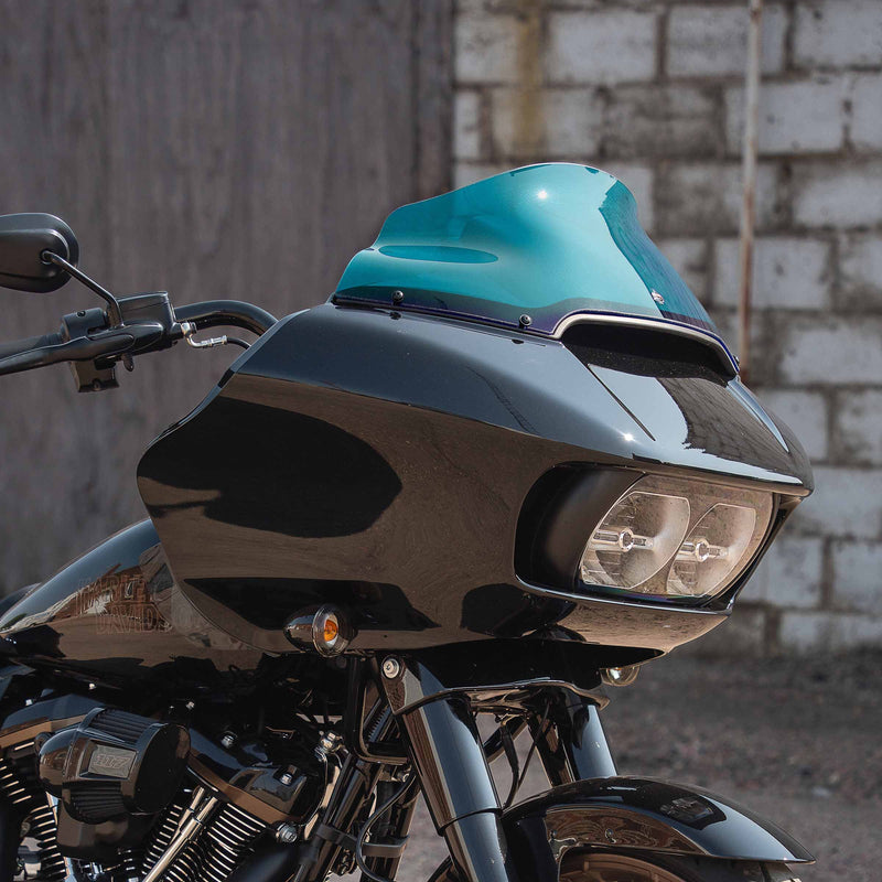 9" Teal Kolor Flare™ Windshield for Harley-Davidson 2015-2025 Road Glide motorcycle models (9" Teal)