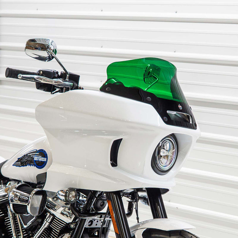 6" Green Kolor Windshield for Harley-Davidson Low Rider ST Motorcycles (6" Green)