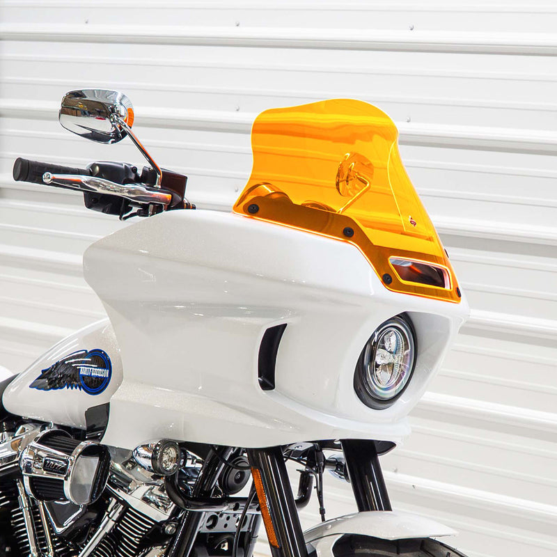 8" Orange Ice Kolor Windshield for Harley-Davidson Low Rider ST Motorcycles (8" Orange Ice)