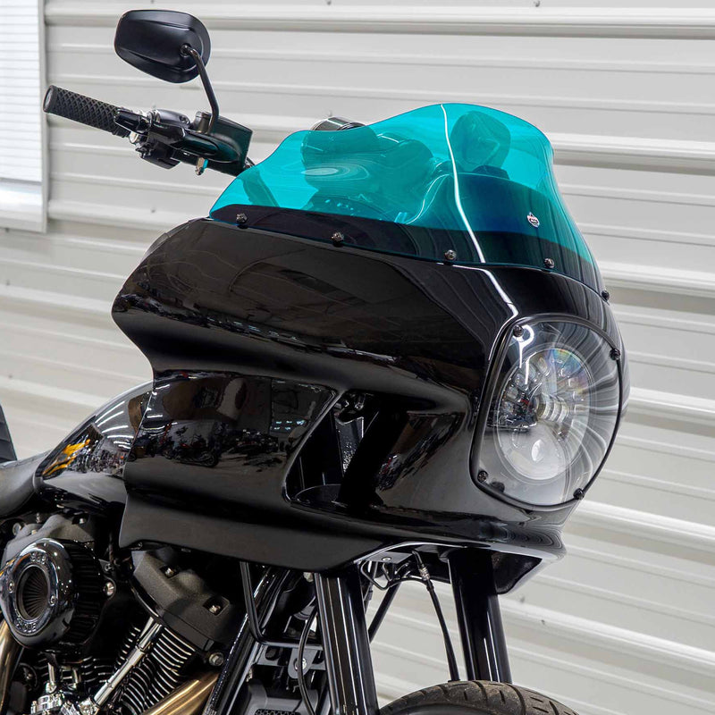 Teal Kolor Windshield for Harley-Davidson FXRP Style motorcycle fairings (9" Teal)
