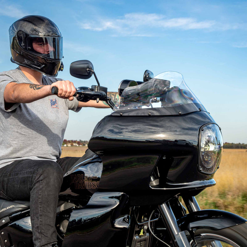 9" Clear Windshield for Harley-Davidson motorcycle models with FXRT Style Fairings(9" FXRP Clear)