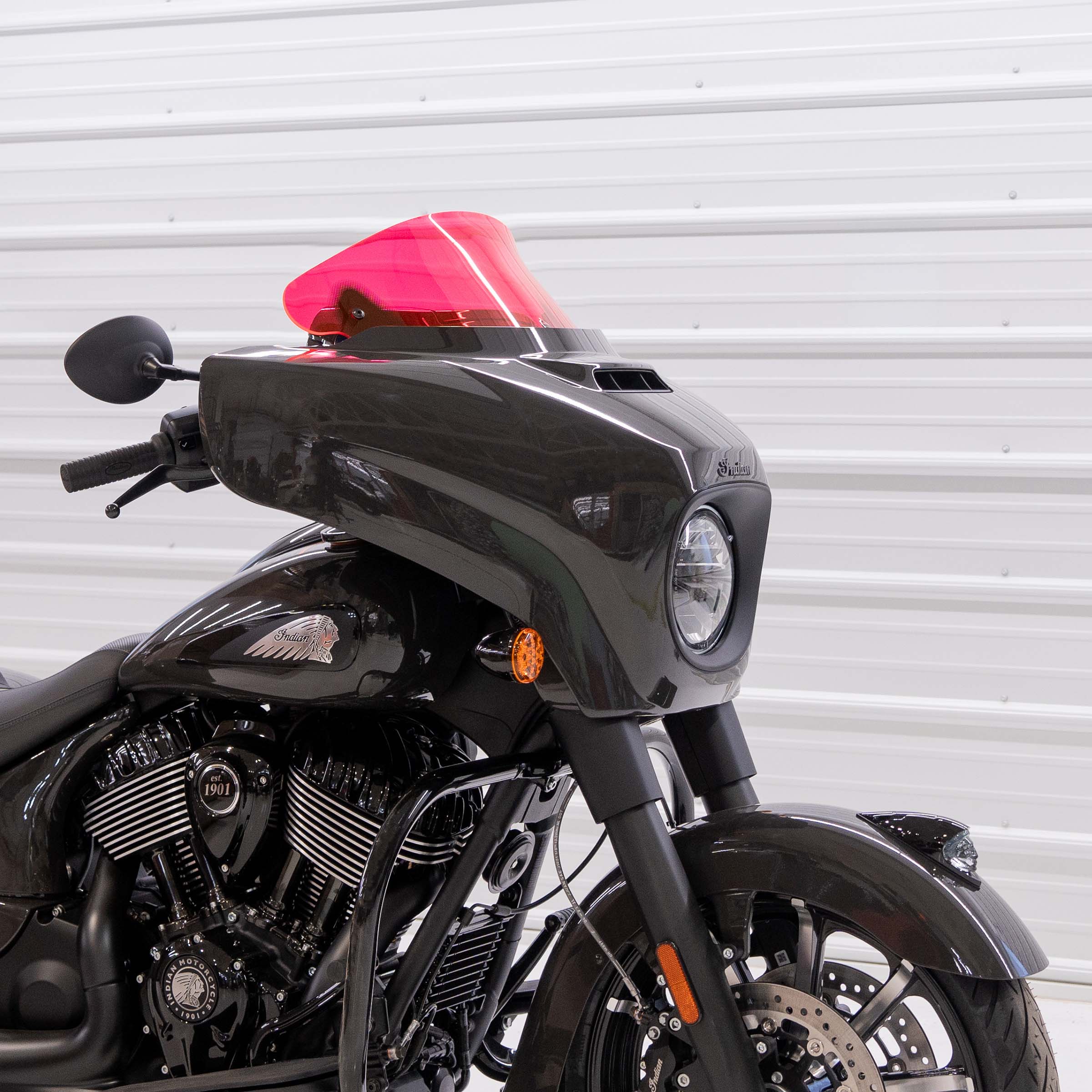 Pink Ice Motorcycle Windshield 10" Kolor Flare® Windshield for Indian® 2014-2024 Chieftain and Roadmaster KWW-04-0631 2312-1245 pink color windshield for Indian® Motorcycle (10" Pink Ice Kolor Flare®)