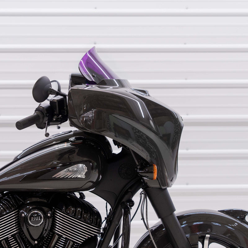 Purple Motorcycle Windshield 10" Kolor Flare® Windshield for Indian® 2014-2024 Chieftain and Roadmaster KWW-04-0641 2312-1255 purple color windshield for Indian® Motorcycle (10" Purple Kolor Flare®)