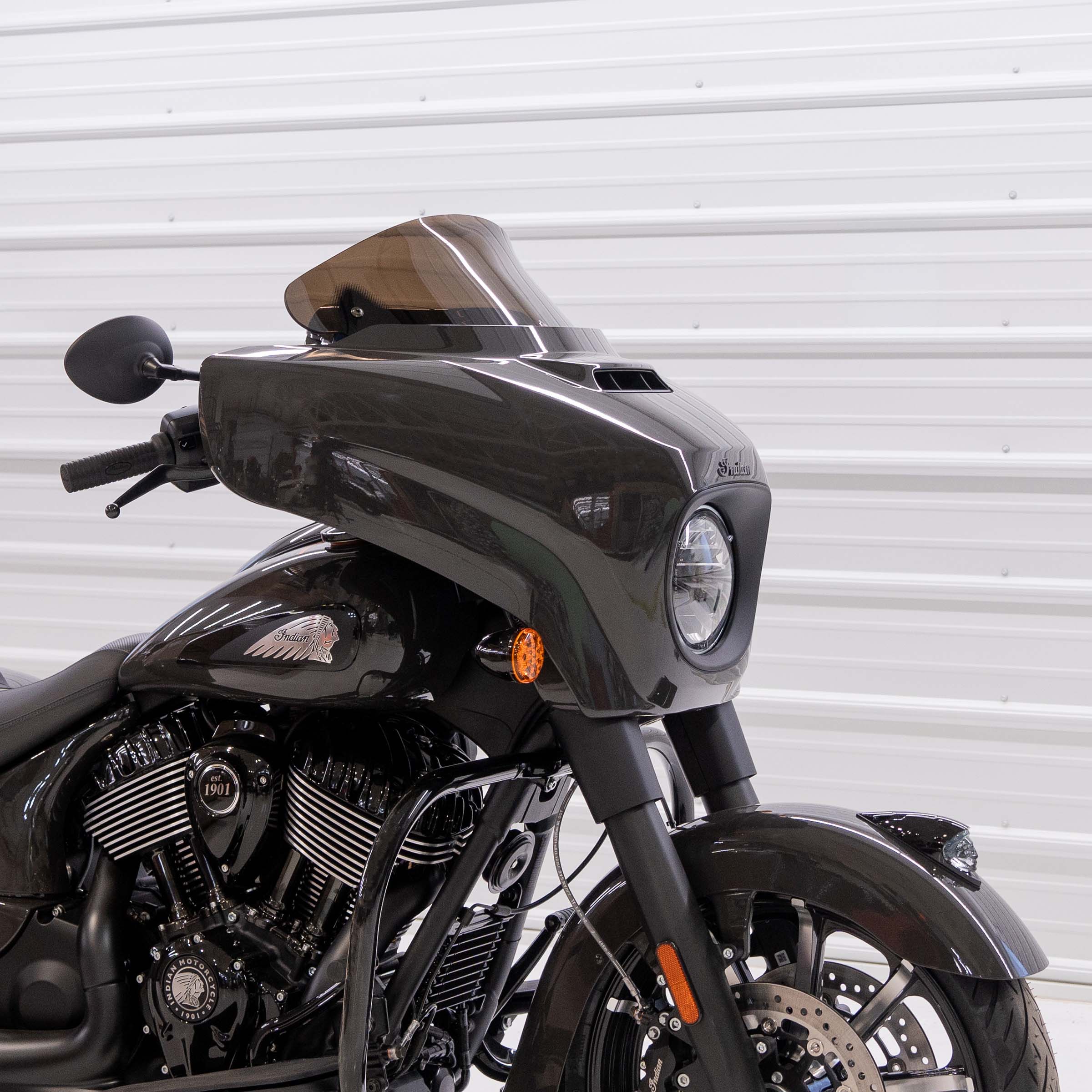 Bronze Motorcycle Windshield 10" Kolor Flare® Windshield for Indian® 2014-2024 Chieftain and Roadmaster KWW-04-0642 2312-1256 bronze color windshield for Indian® Motorcycle (10" Bronze Kolor Flare®)